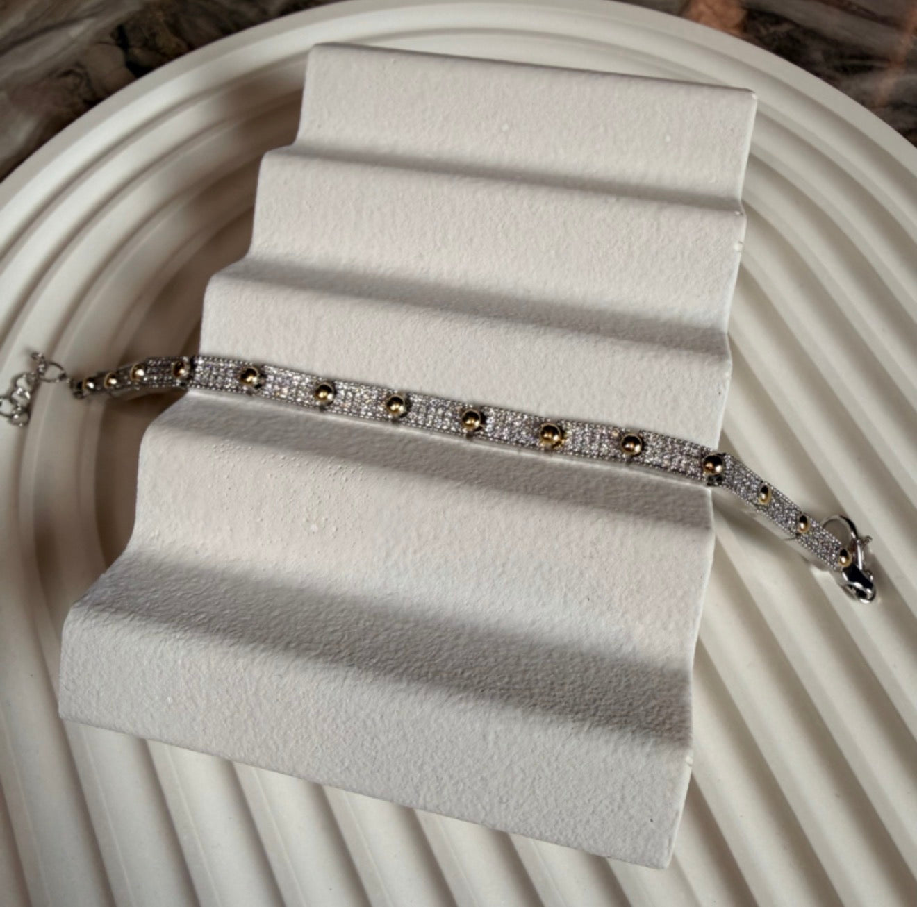 Xuping Seri Altın Gümüş Pırlanta Taşlı Model Bileklik