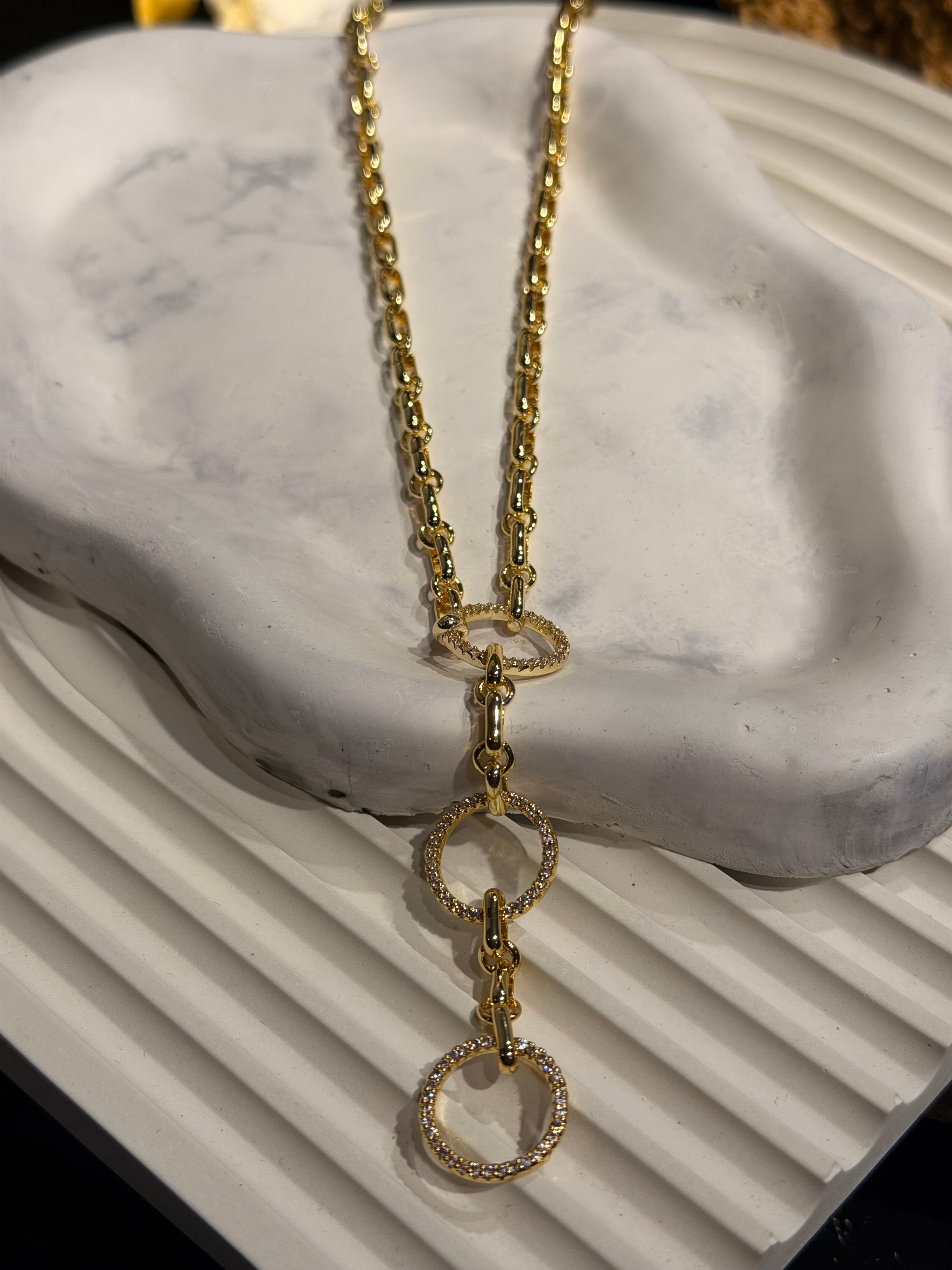 14k Altın Kaplama Tasarım Kolye Ürün ikincil görseli