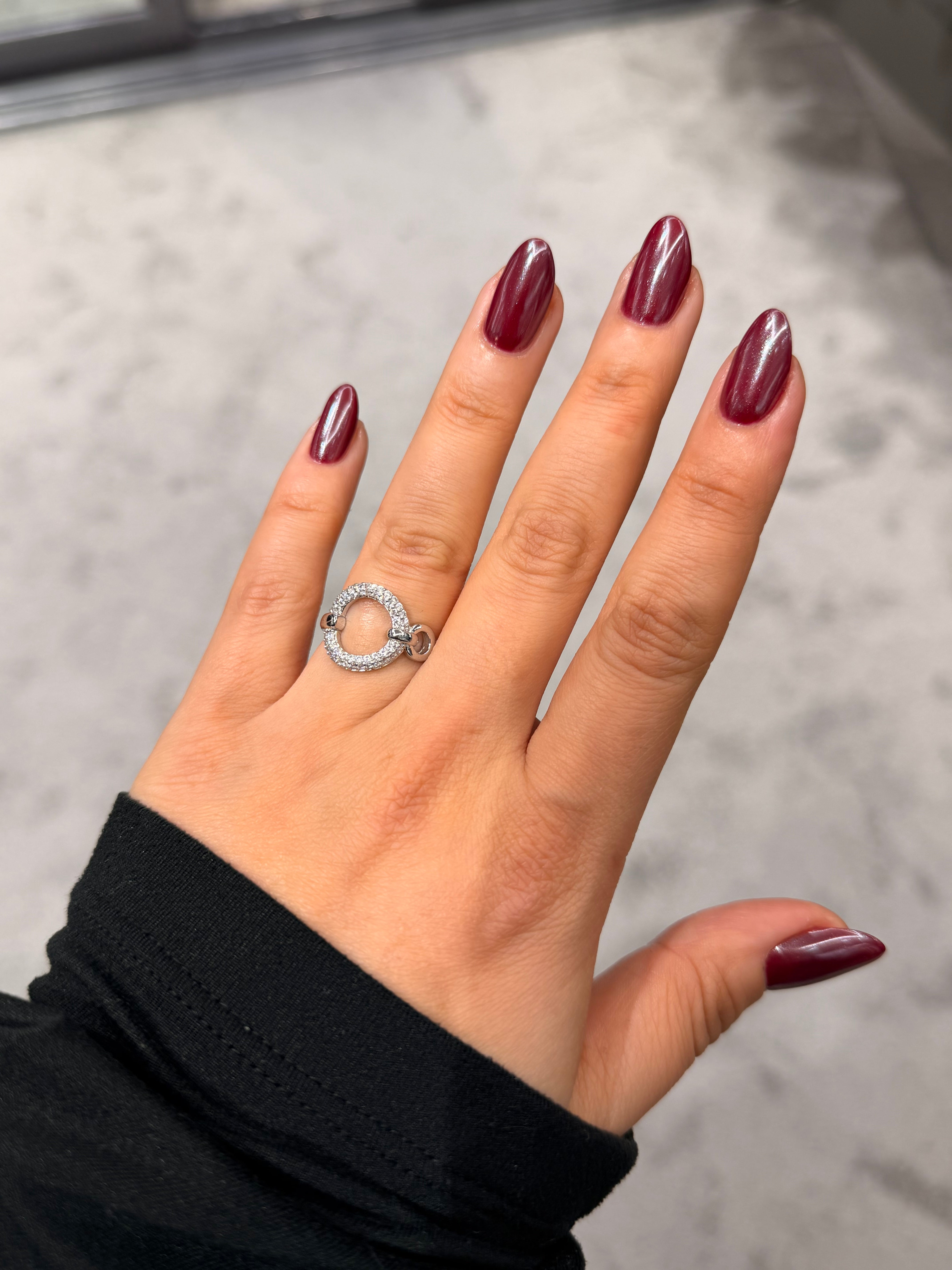 Modern Tasarım Silver Çember Ayarlanabilir Yüzük Ürün ikincil görseli