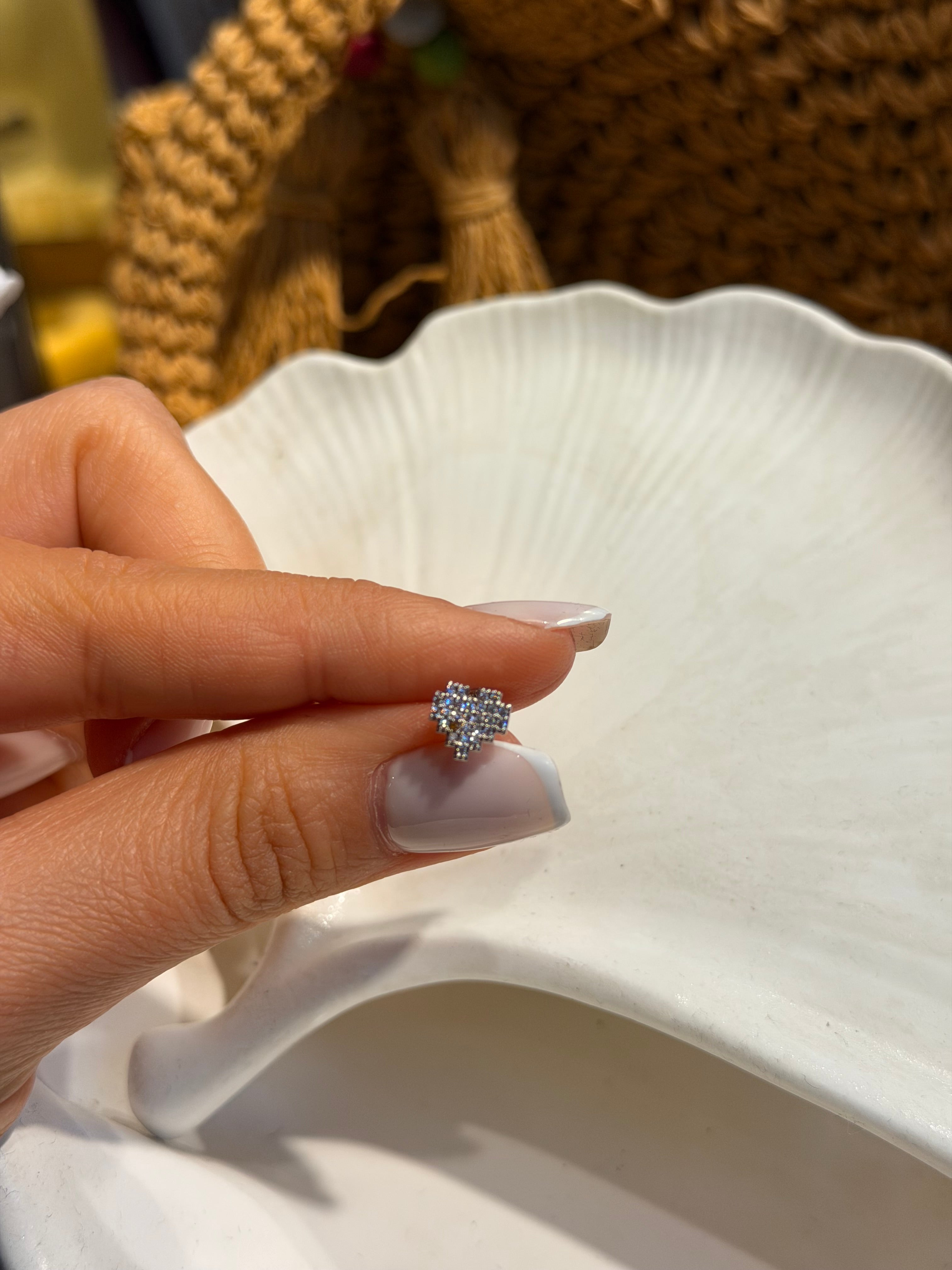 Lego Görünümlü Kalp Model Cerrahi Piercing Silver Ürün ana görseli