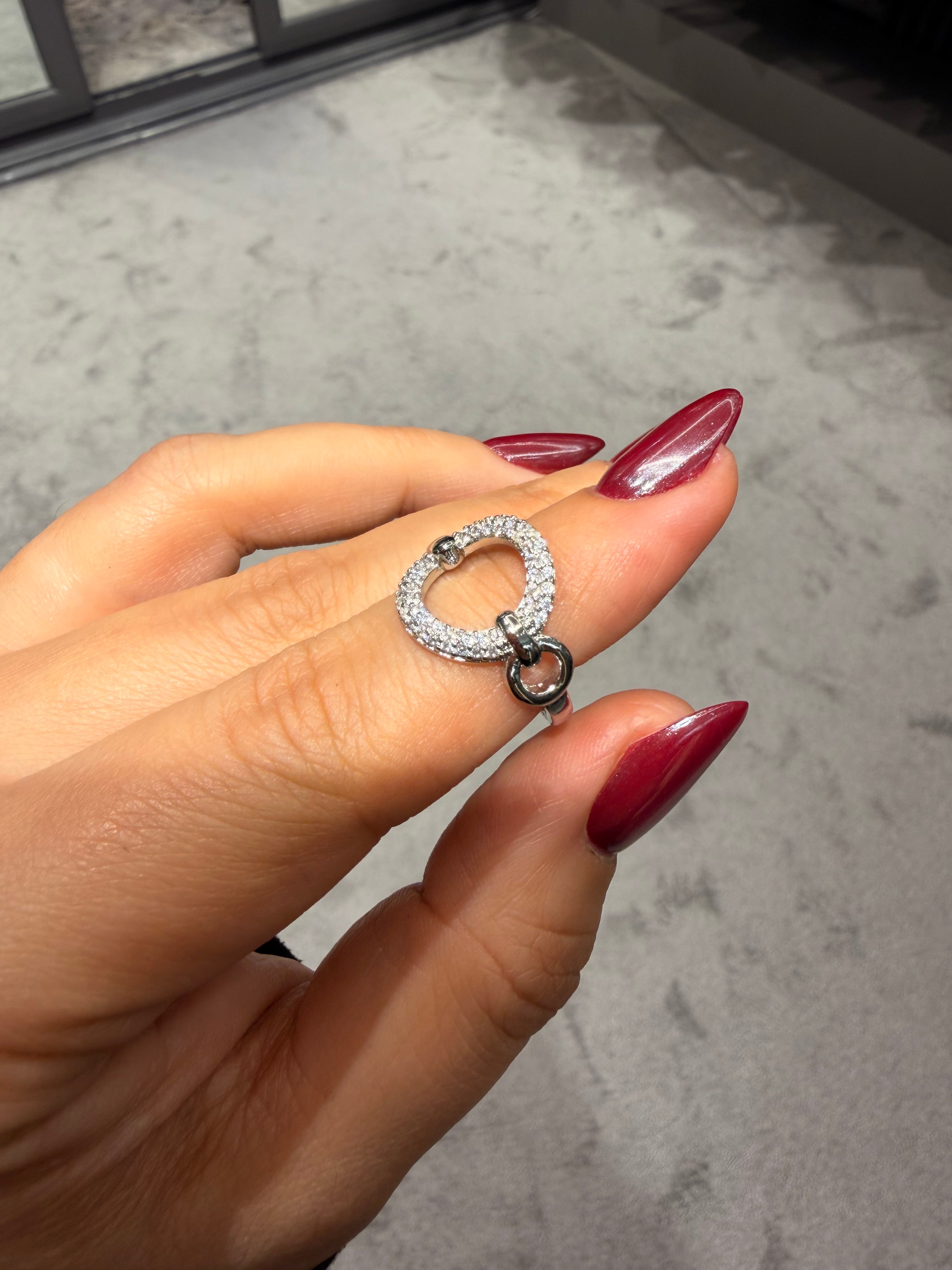 Modern Tasarım Silver Çember Ayarlanabilir Yüzük