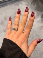 Mini Pırlanta Çemberi Model Ayarlanabilir Yüzük Silver