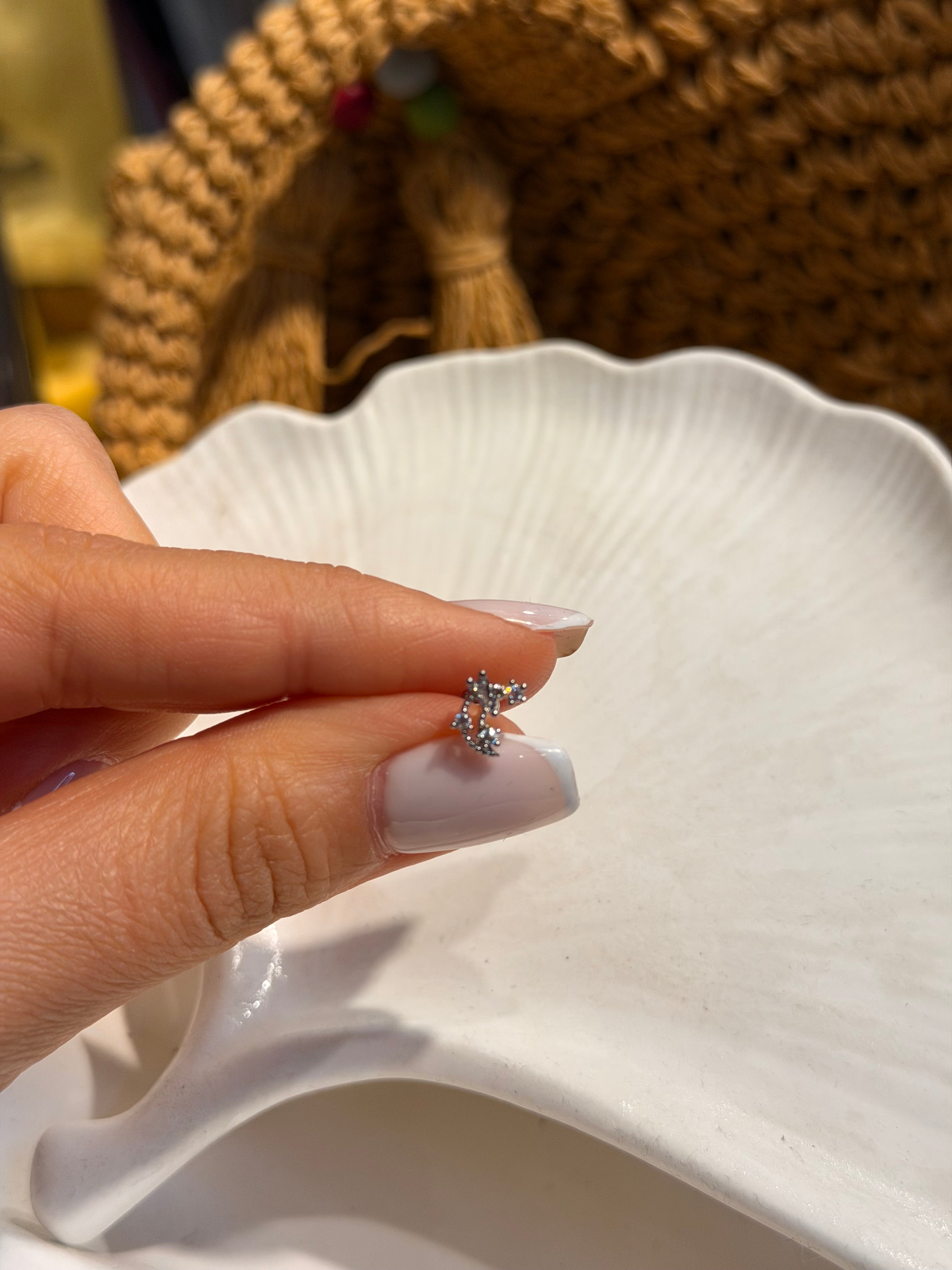 Çok Yıldızlı Ay Model Cerrahi Piercing Silver Ürün ana görseli