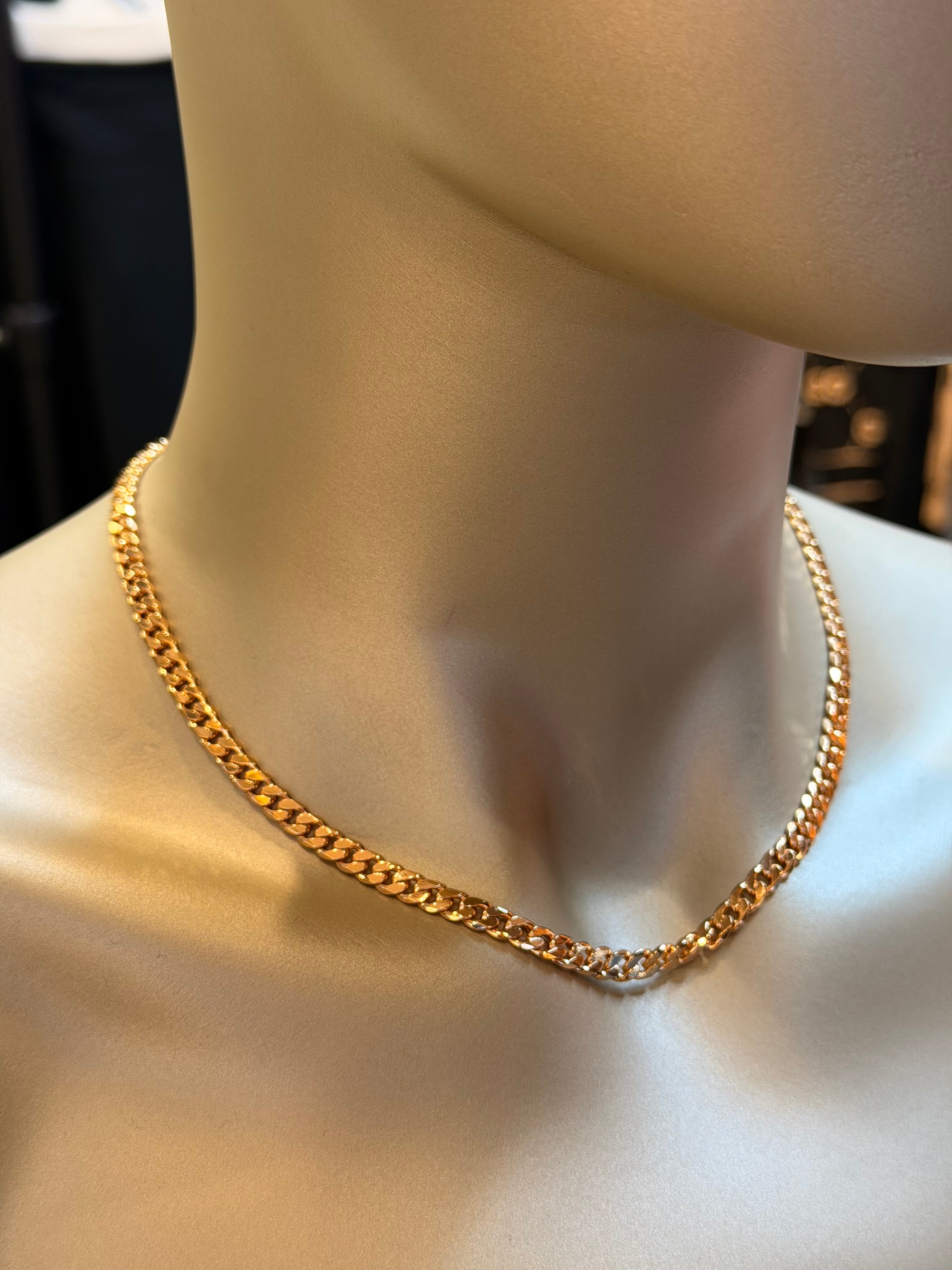 14k Altın Kaplama Kalın Zincir Kolye Ürün ikincil görseli