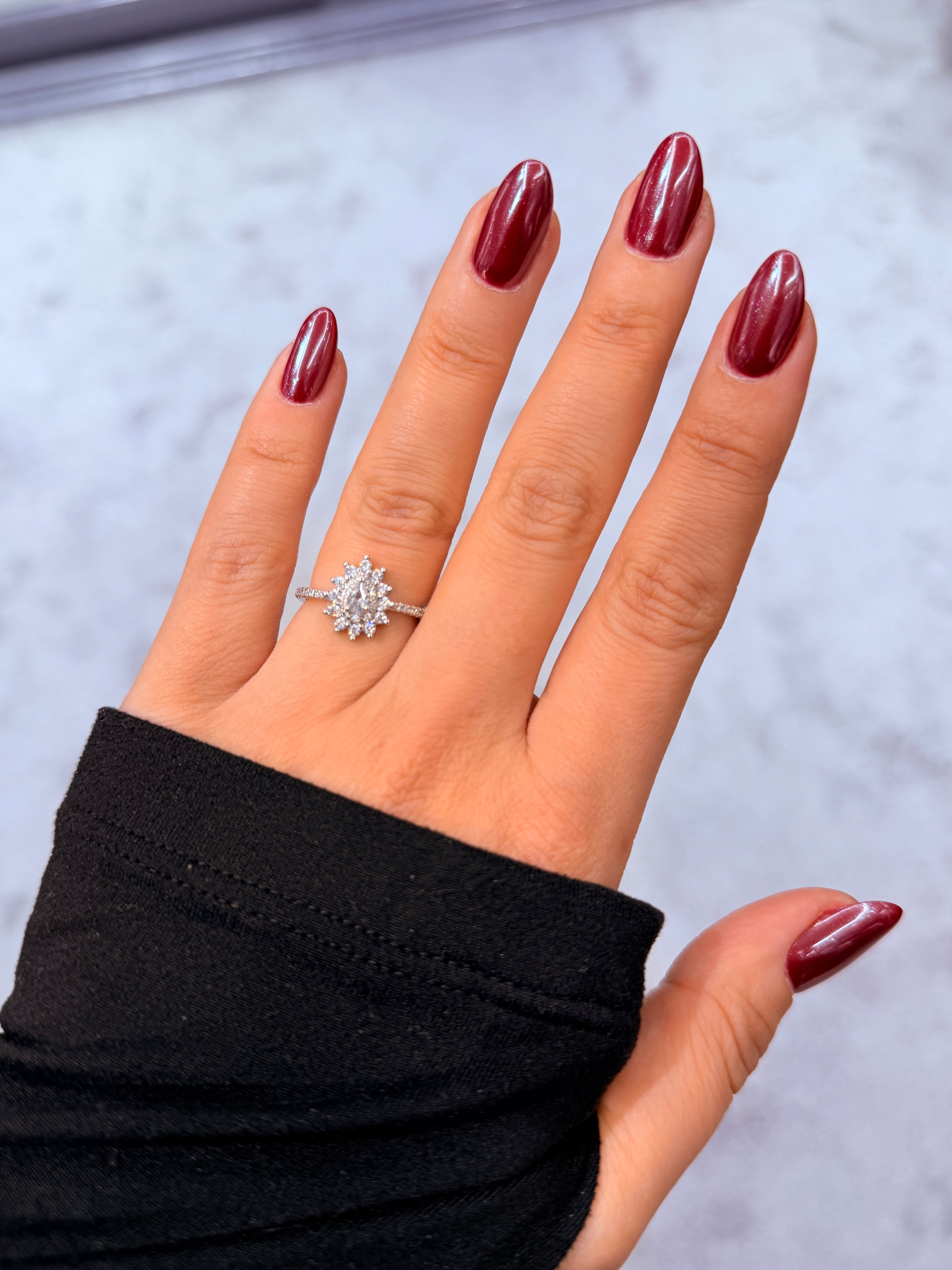 Lotus Pırlanta Silver Detaylı Ayarlanabilir Yüzük Ürün ikincil görseli