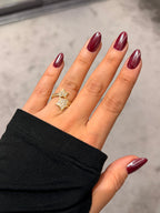 Kutup Yıldızı Model Gold Taşlı Ayarlanabilir Yüzük