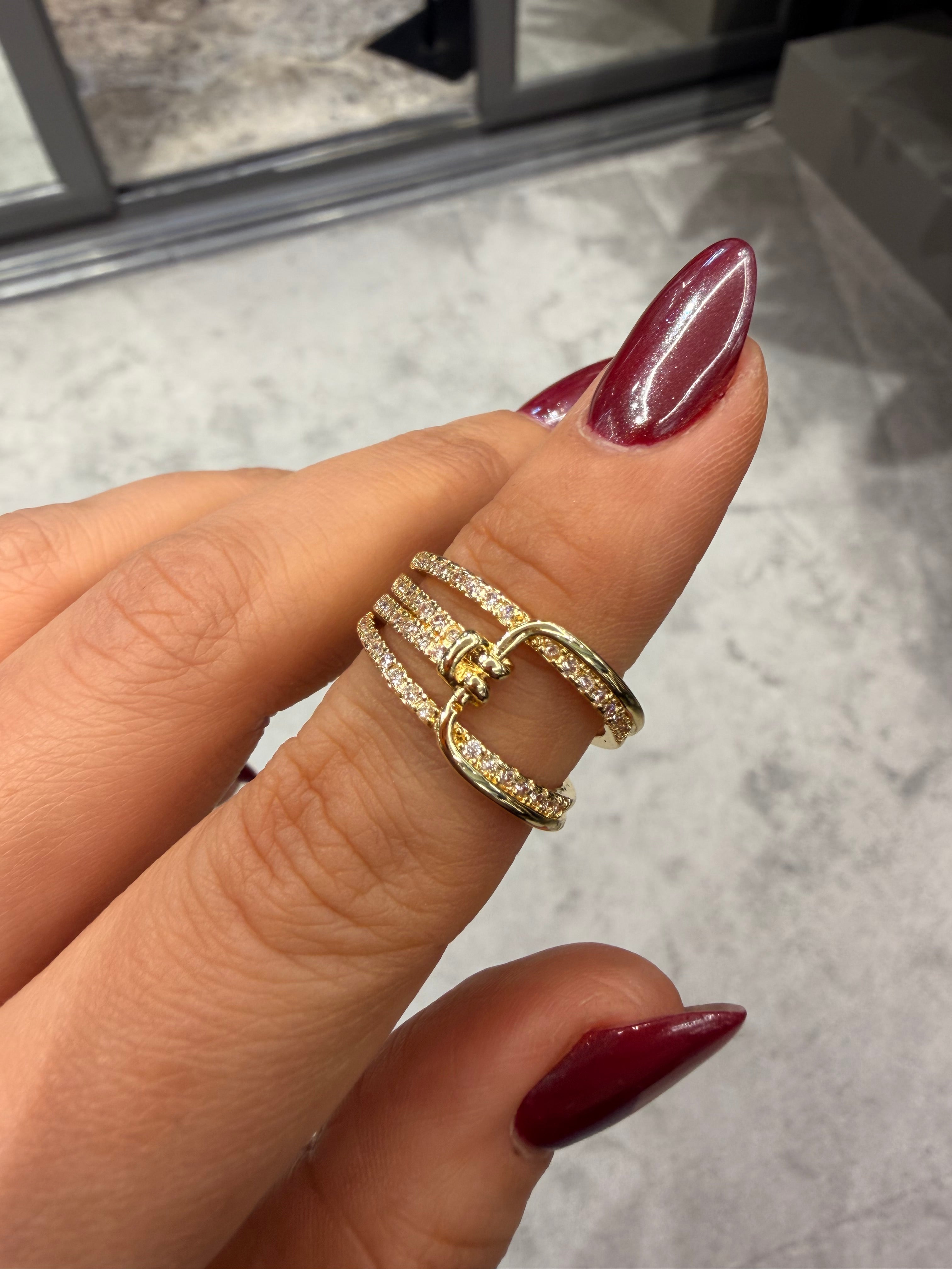 Kemer Model Tasarım Ayarlanabilir Gold Yüzük Ürün ana görseli