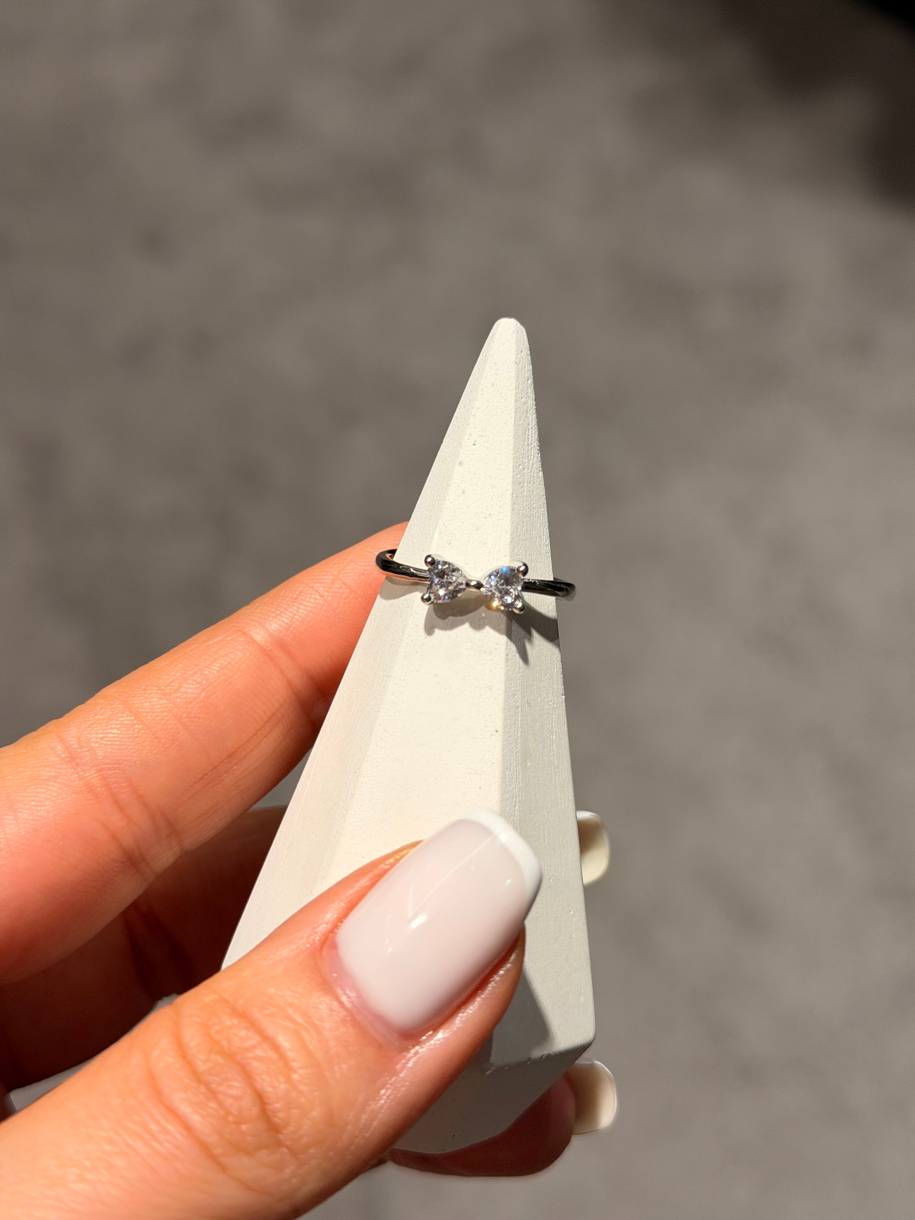 Taşlı Kurdale Model Ayarlanabilir Yüzük Silver Ürün ikincil görseli