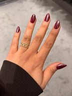 Mini Kalpler Modeli Taşlı Ayarlanabilir Gold Yüzük