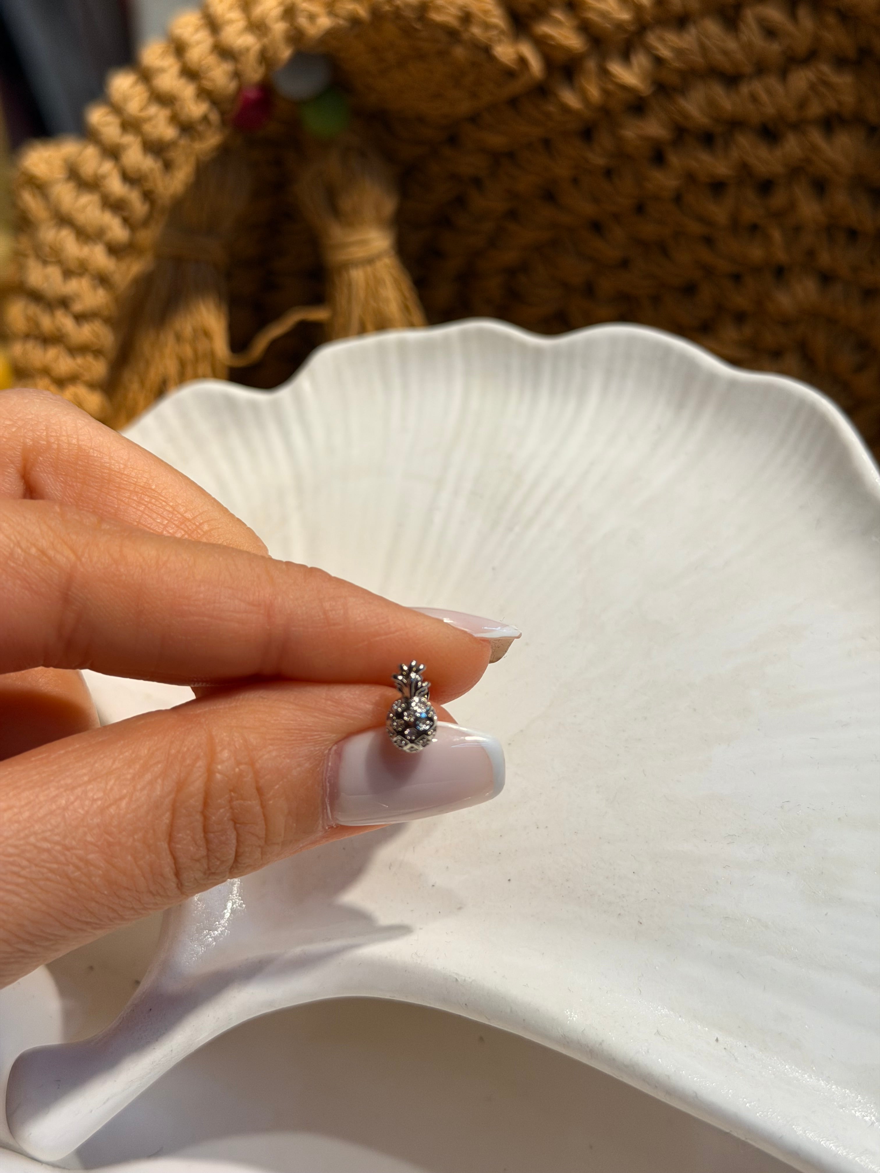 Ananas Model Cerrahi Piercing Silver Ürün ana görseli