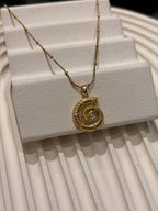 Deniz Kabuğu Spiral Kolye