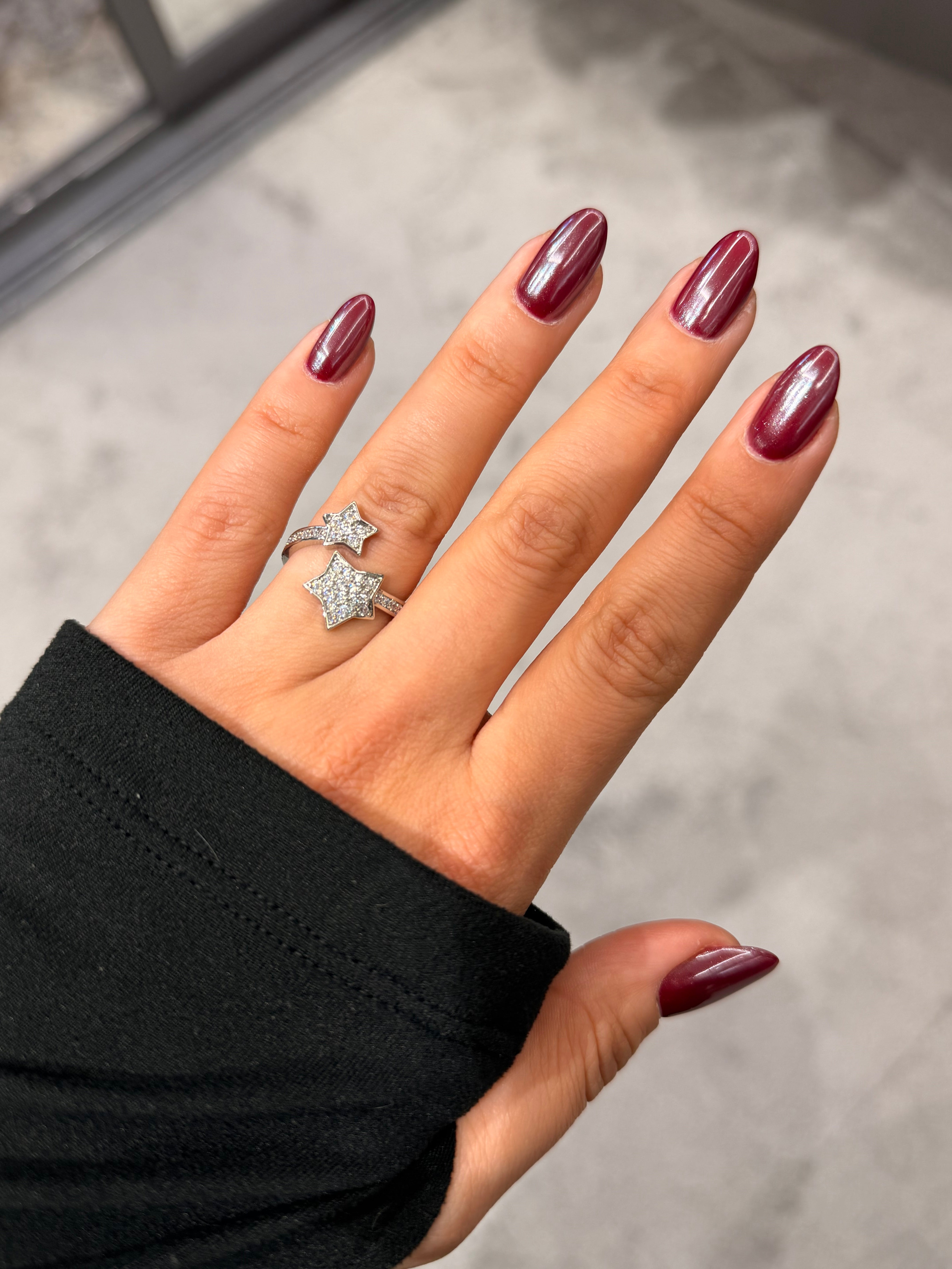 Kutup Yıldızı Model Taşlı Silver Ayarlanabilir Yüzük Ürün ikincil görseli