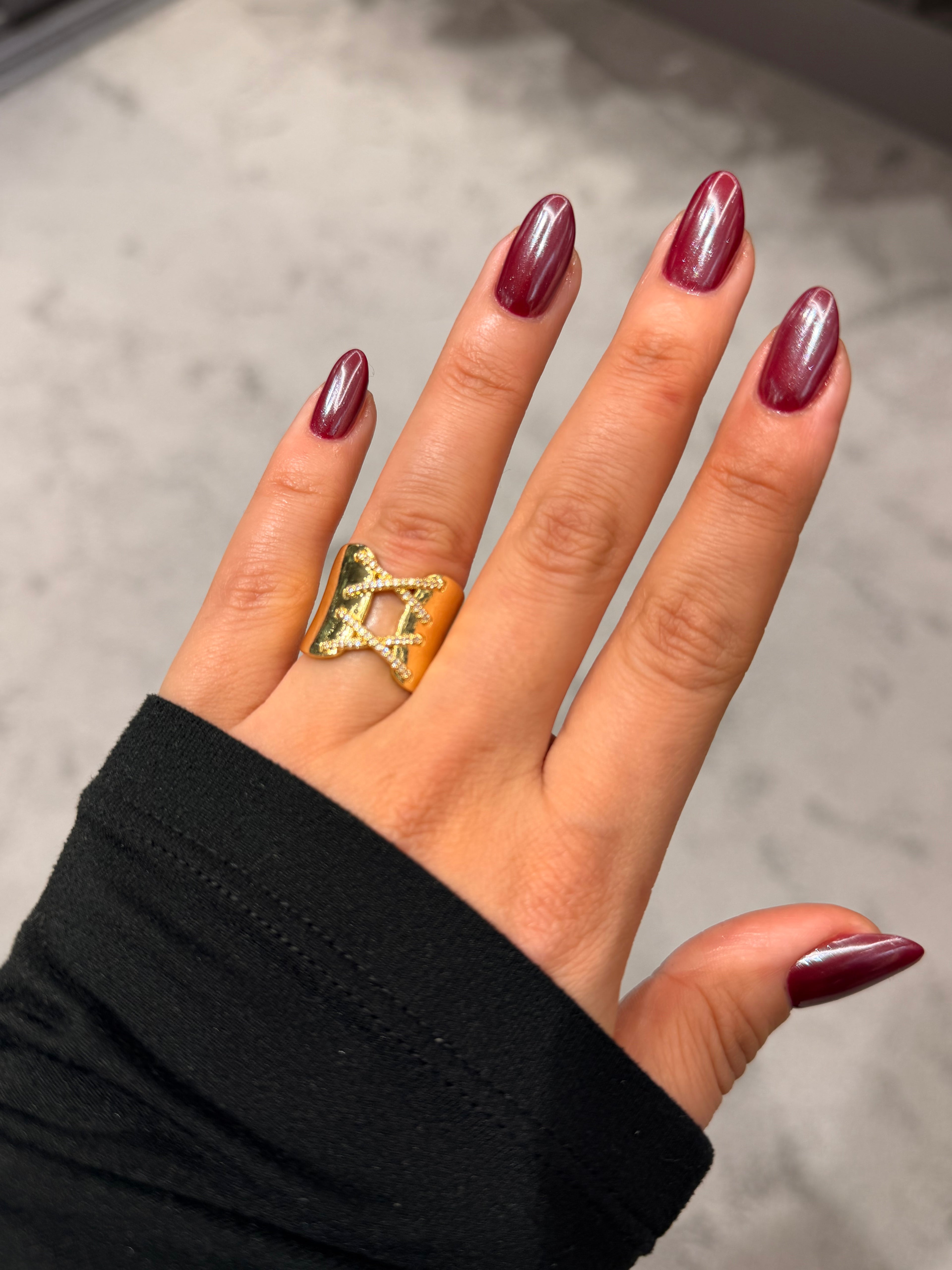 Düğüm Model Gold Ayarlanabilir Yüzük