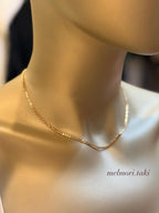 14k Altın Kaplama İnce Zincir Kolye