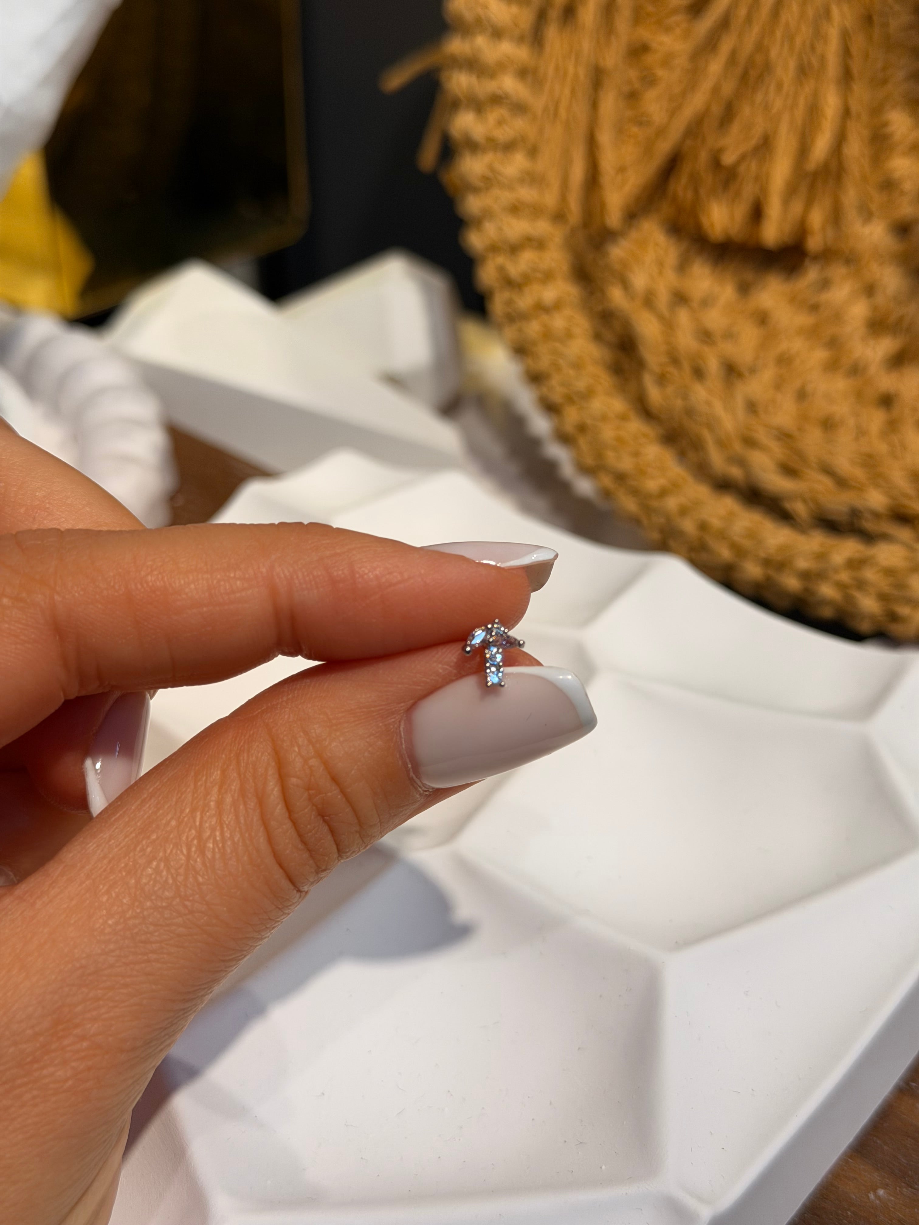 Palmiye Model Cerrahi Piercing Silver Ürün ana görseli