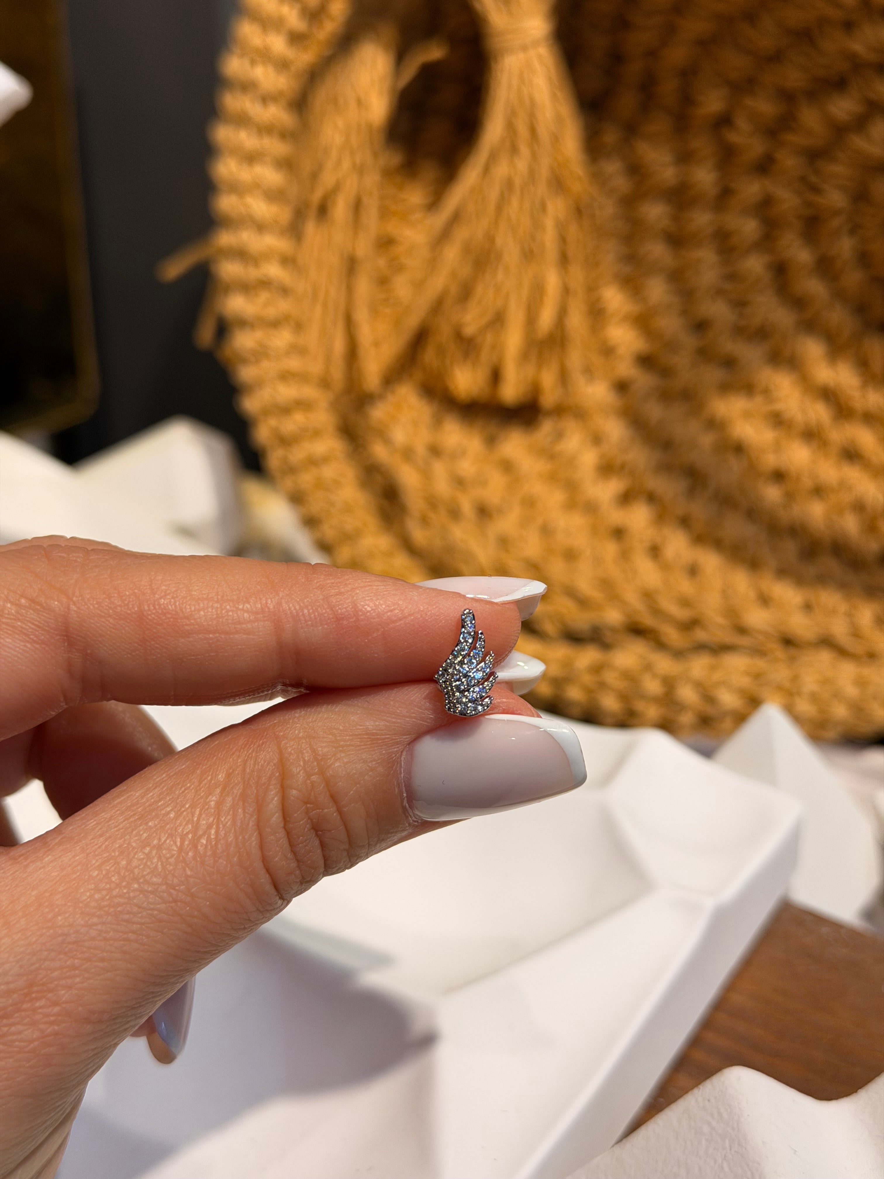 Melek Kanadı Model Cerrahi Piercing Silver