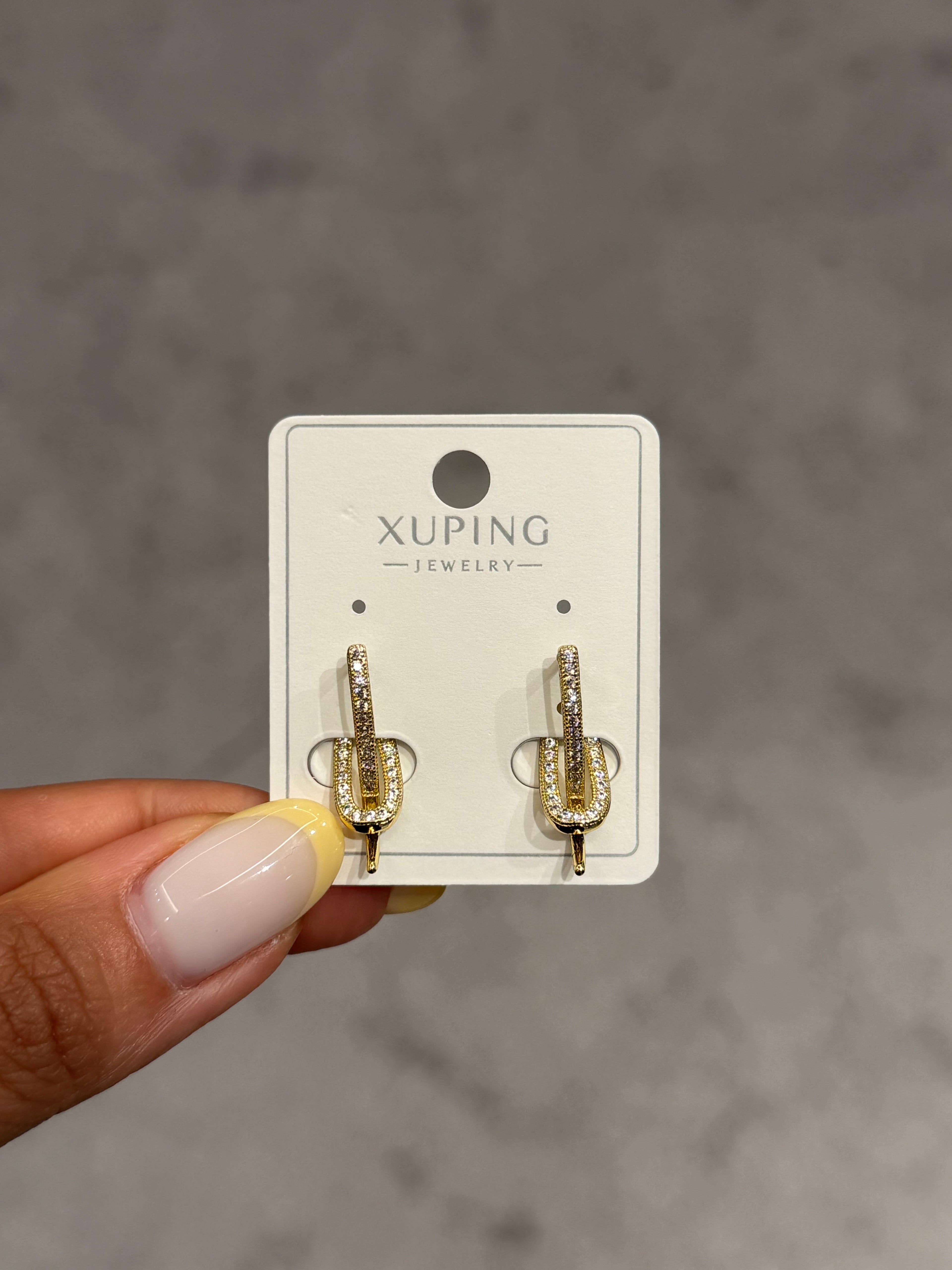 Tasarım Pırlanta Küpe Gold