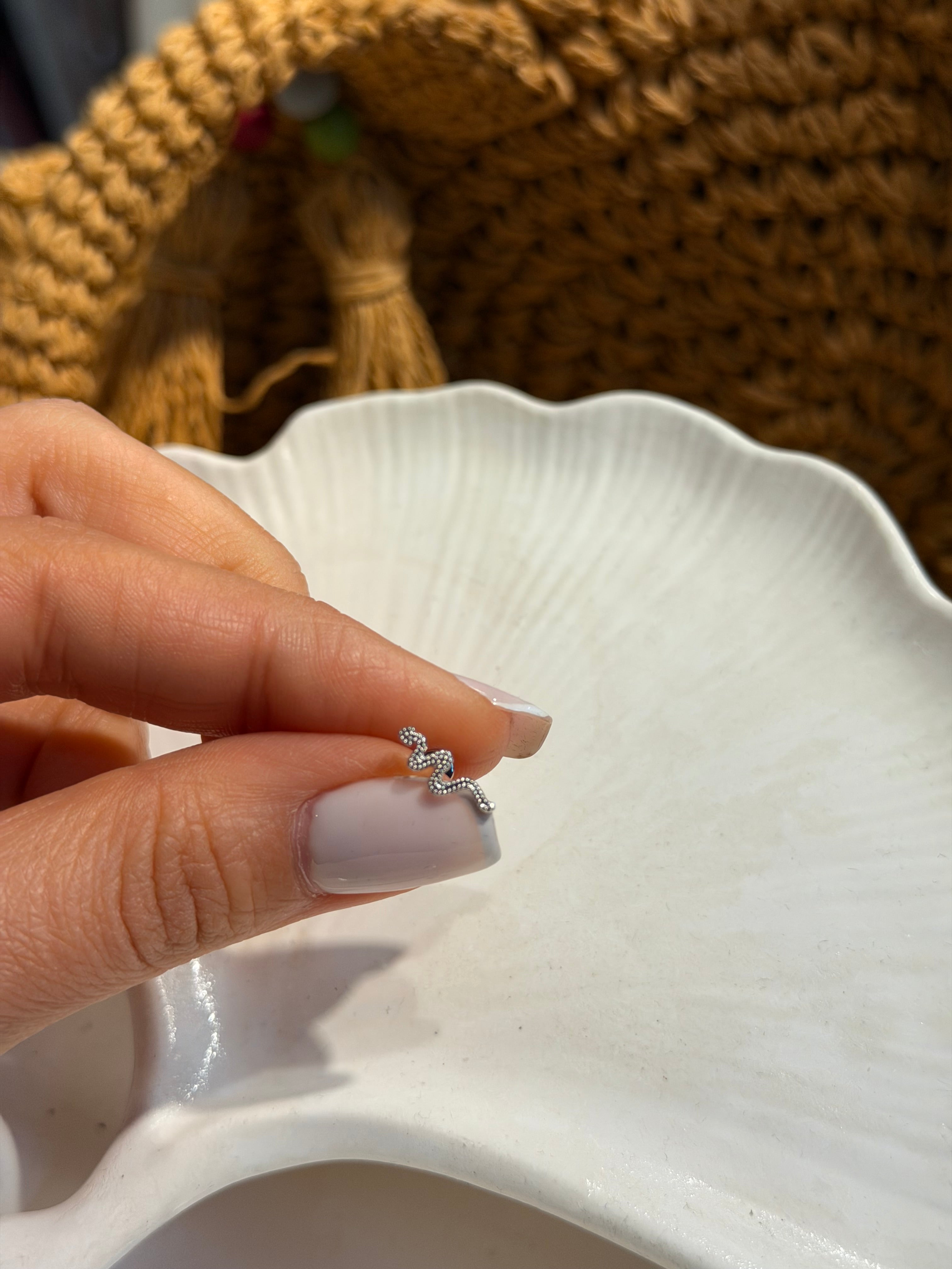 Yılan Model Cerrahi Piercing Silver