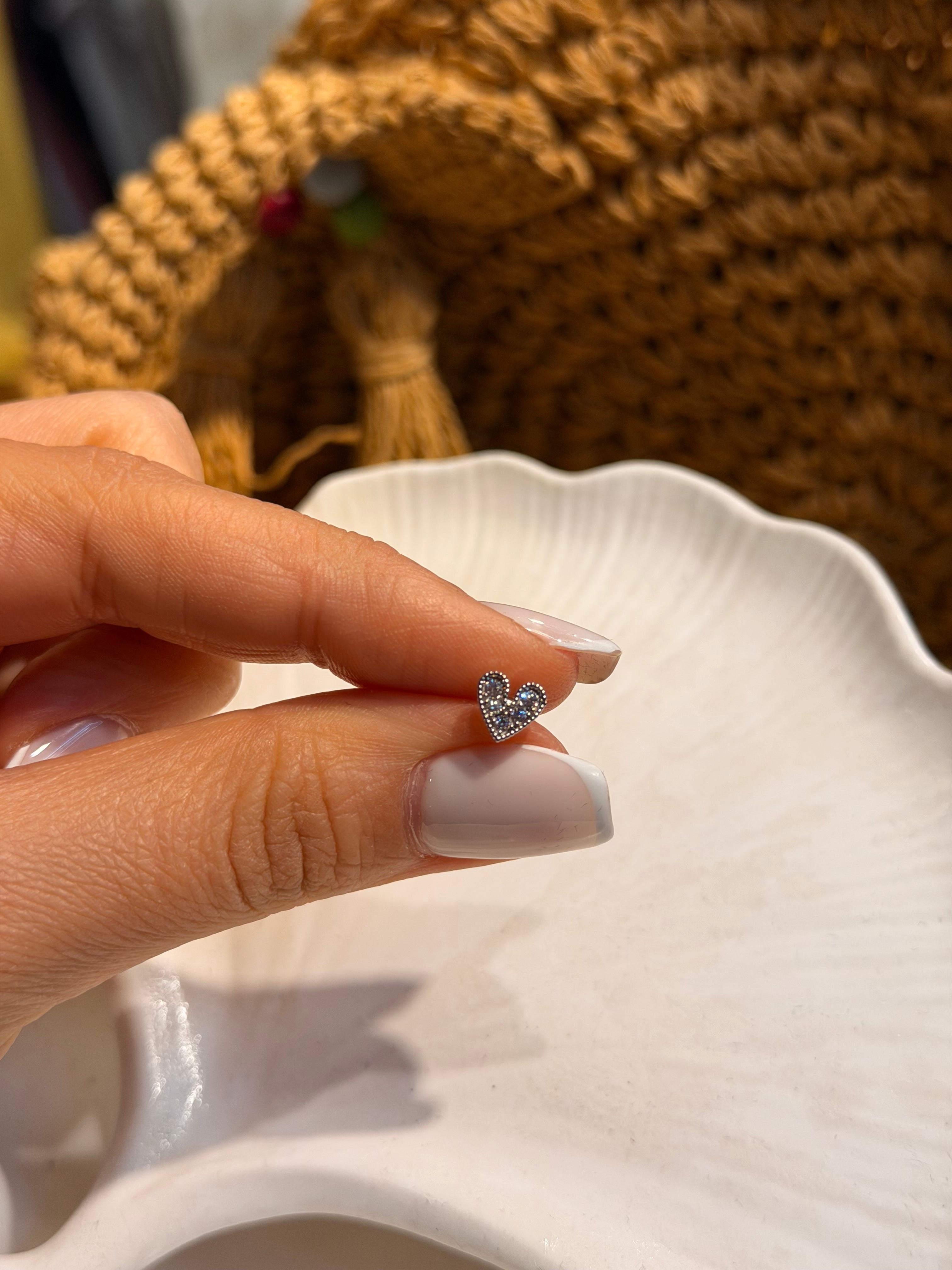 Kalp Model Cerrahi Piercing Silver