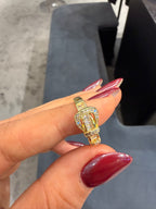 Taşlı Kemer Model Ayarlanabilir Gold Yüzük