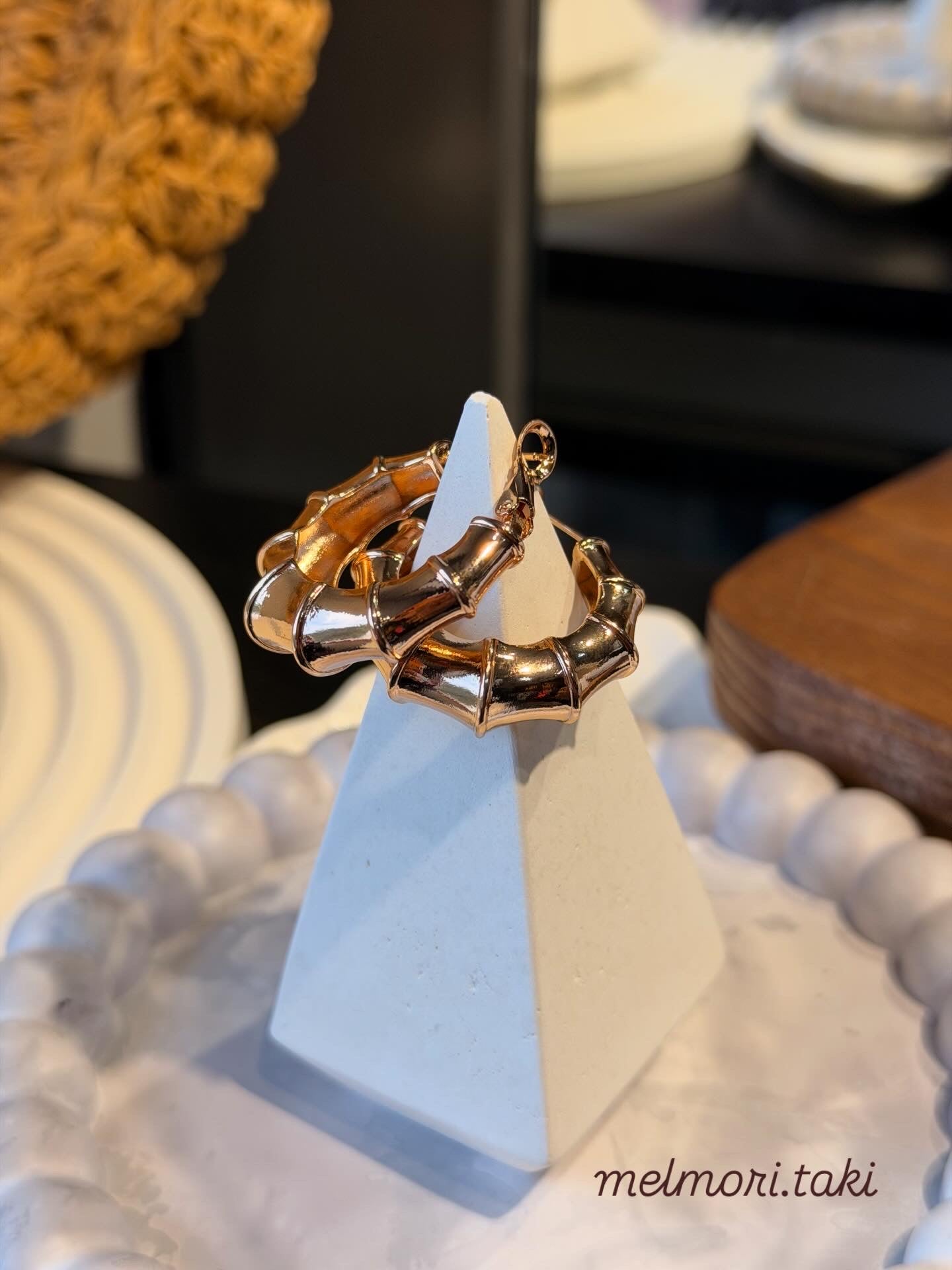 Xuping Vıntage Bambu Model Küpe