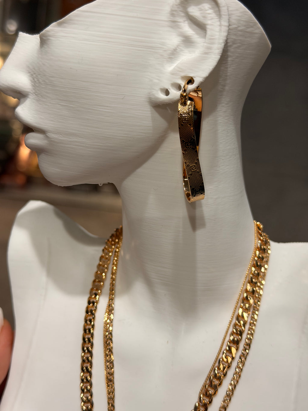 Tasarım Vintage Küpe Gold