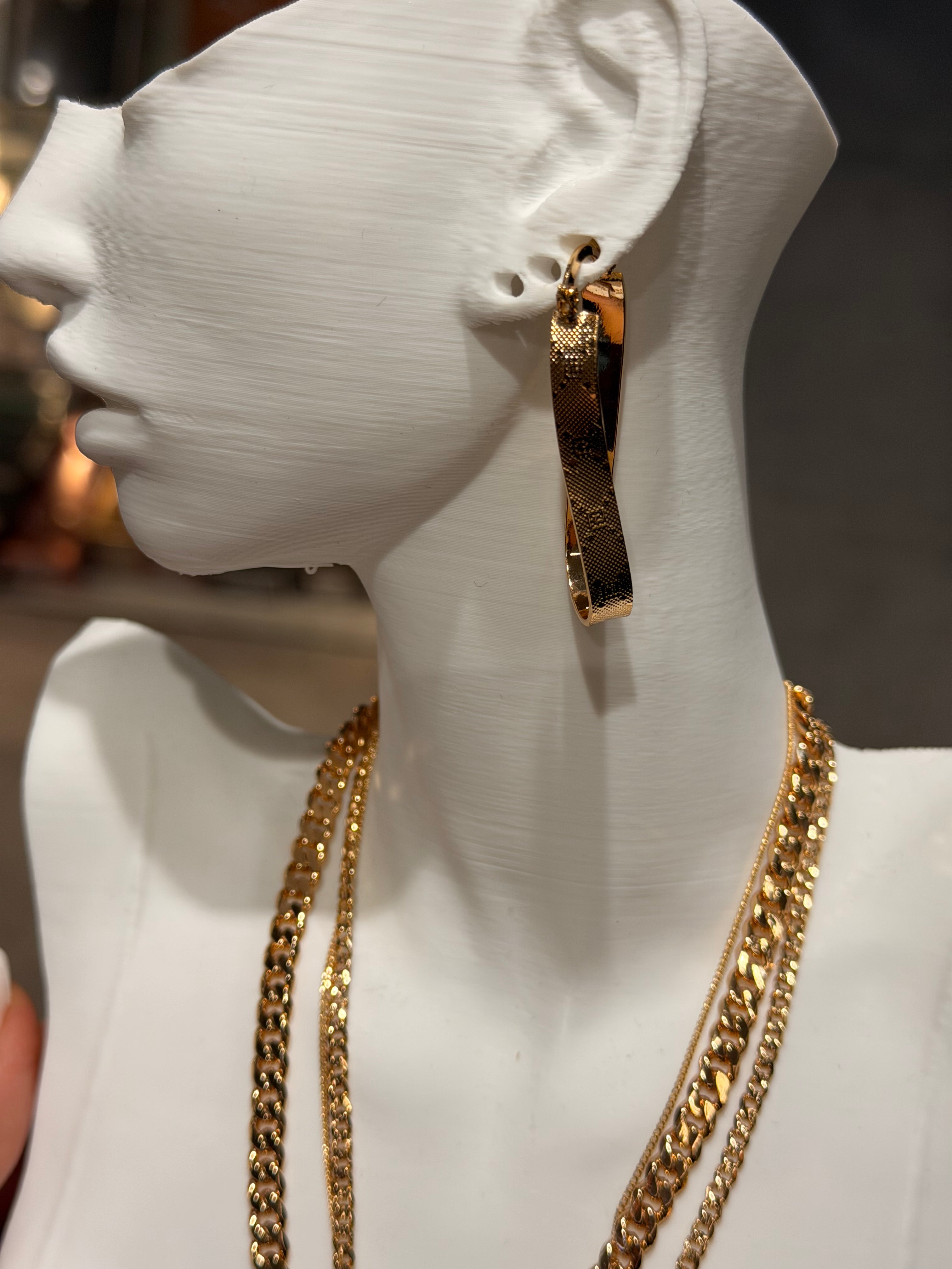 Tasarım Vintage Küpe Gold
