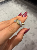 Düğüm Model Ayarlanabilir Gold Silver Yüzük