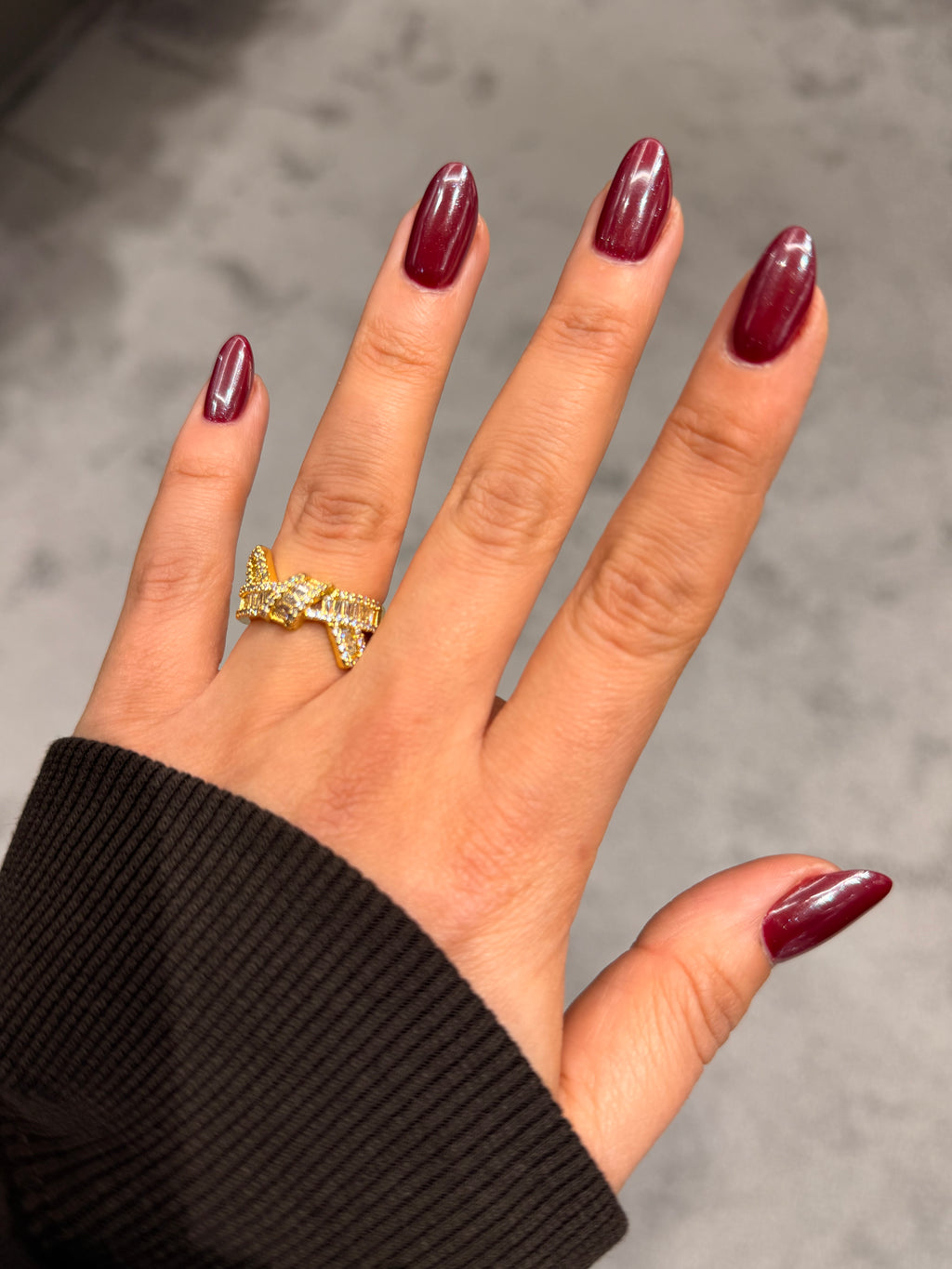 Pırlanta Düğüm Model Ayarlanabilir Gold Yüzük