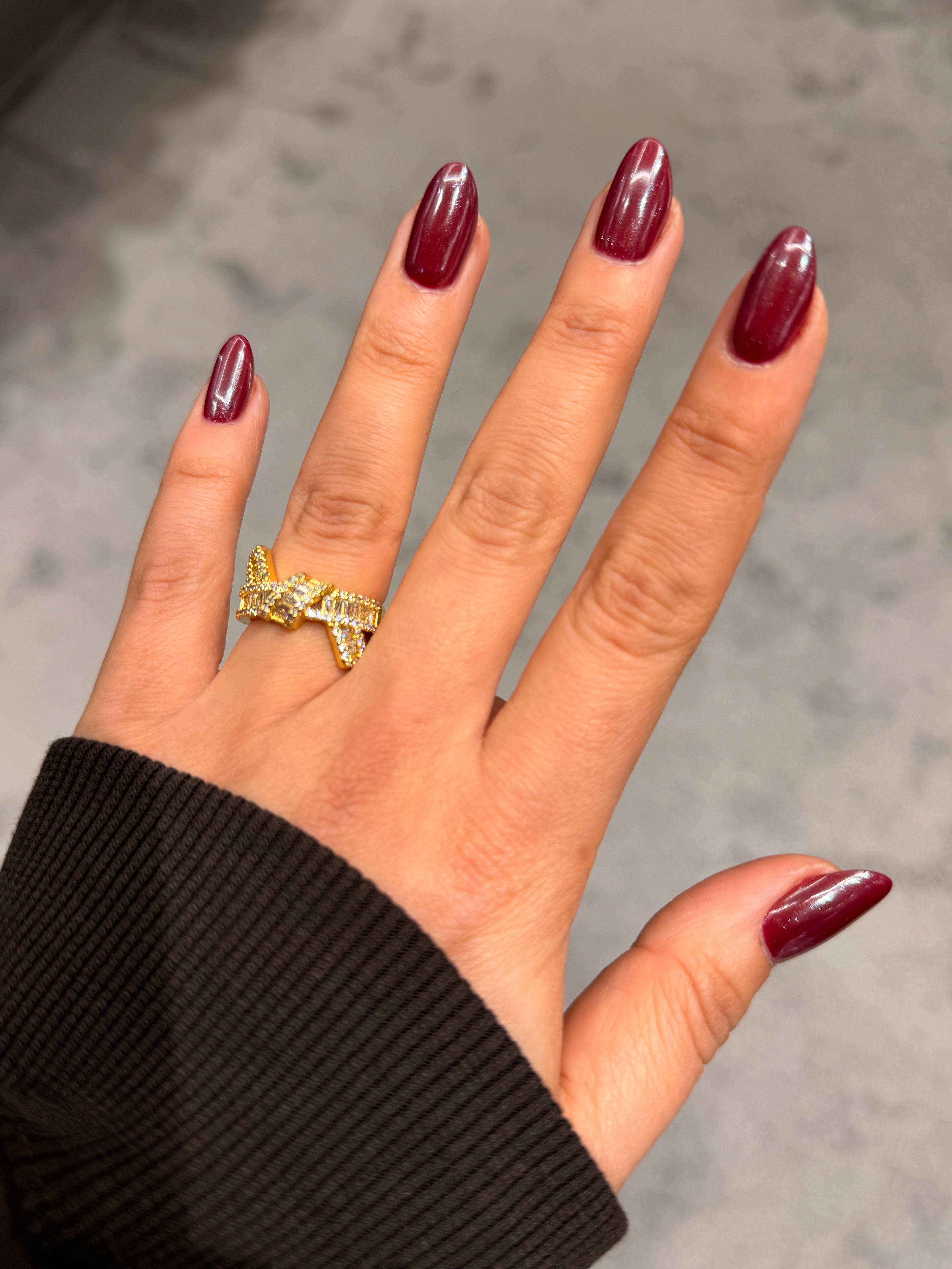 Pırlanta Düğüm Model Ayarlanabilir Gold Yüzük