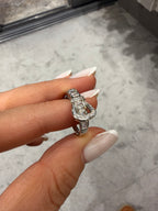 Taşlı Kemer Model Ayarlanabilir Silver Yüzük