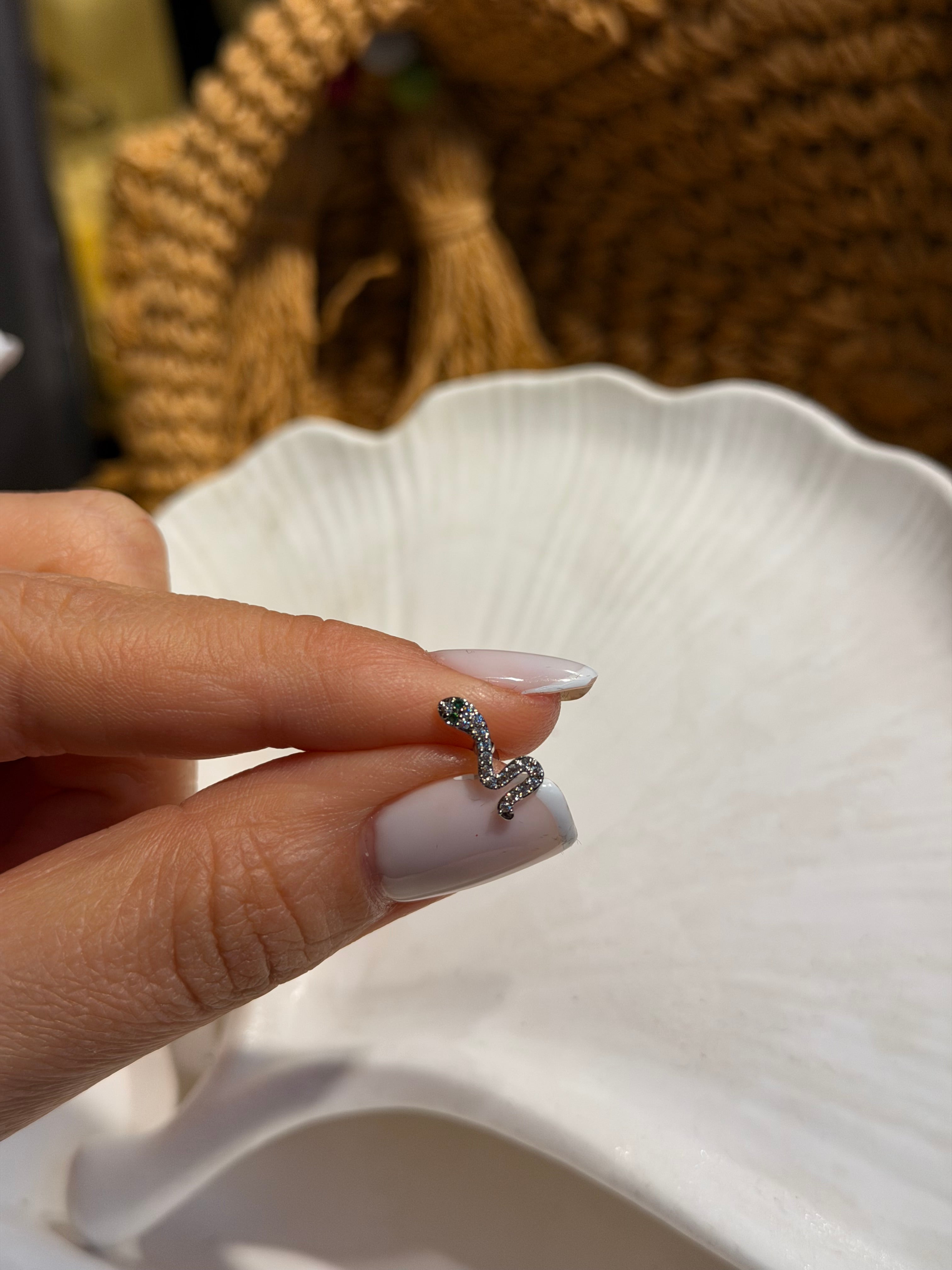 Yılan Model Cerrahi Piercing Silver Ürün ana görseli