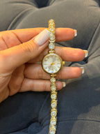 Swarovski Model Paslanmaz Çelik Kadın Saat Gold