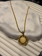 14k Tuğralı Altın Madalyon Kolye