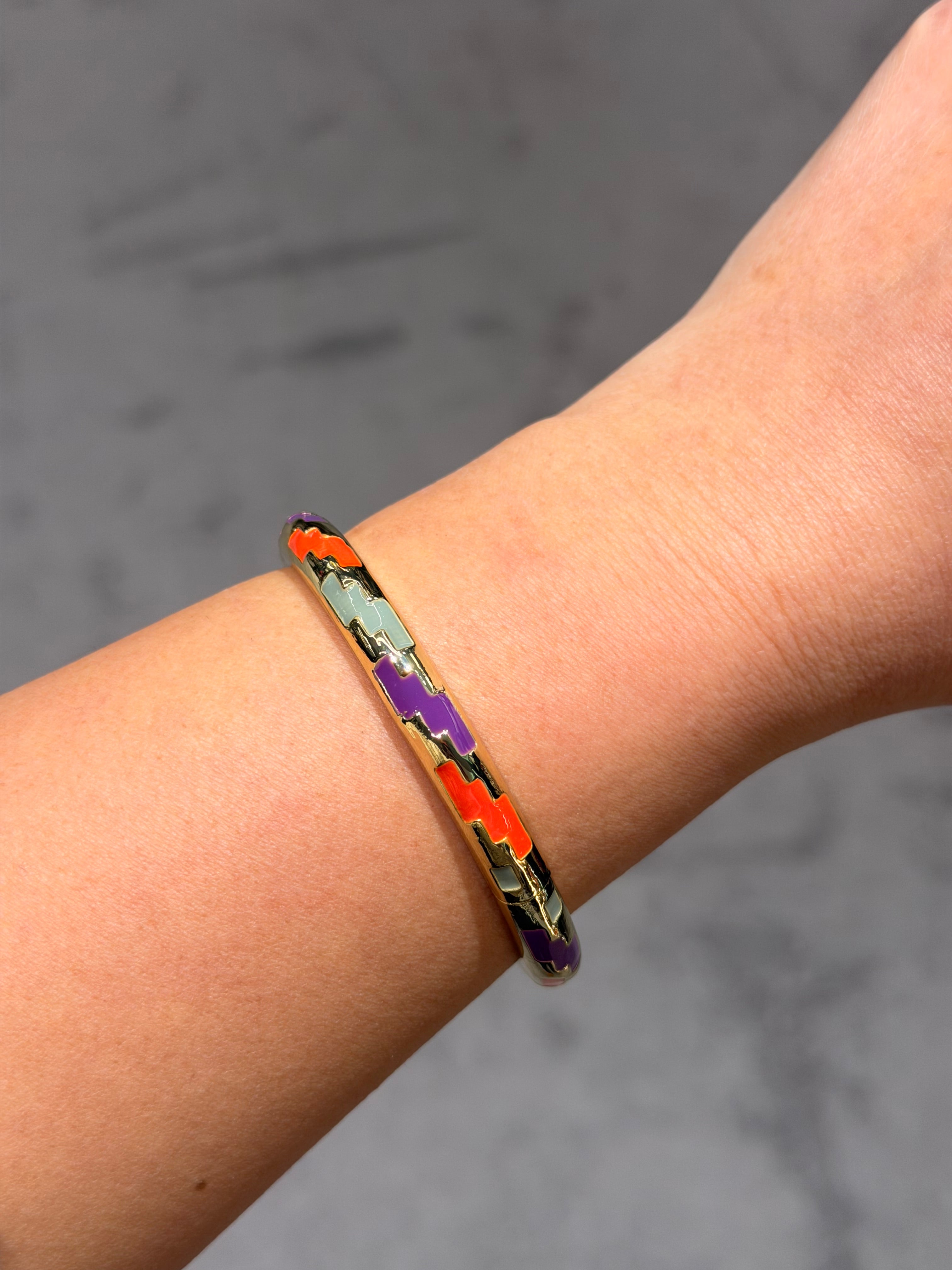 Renkli Detaylı Kelepçe Bileklik