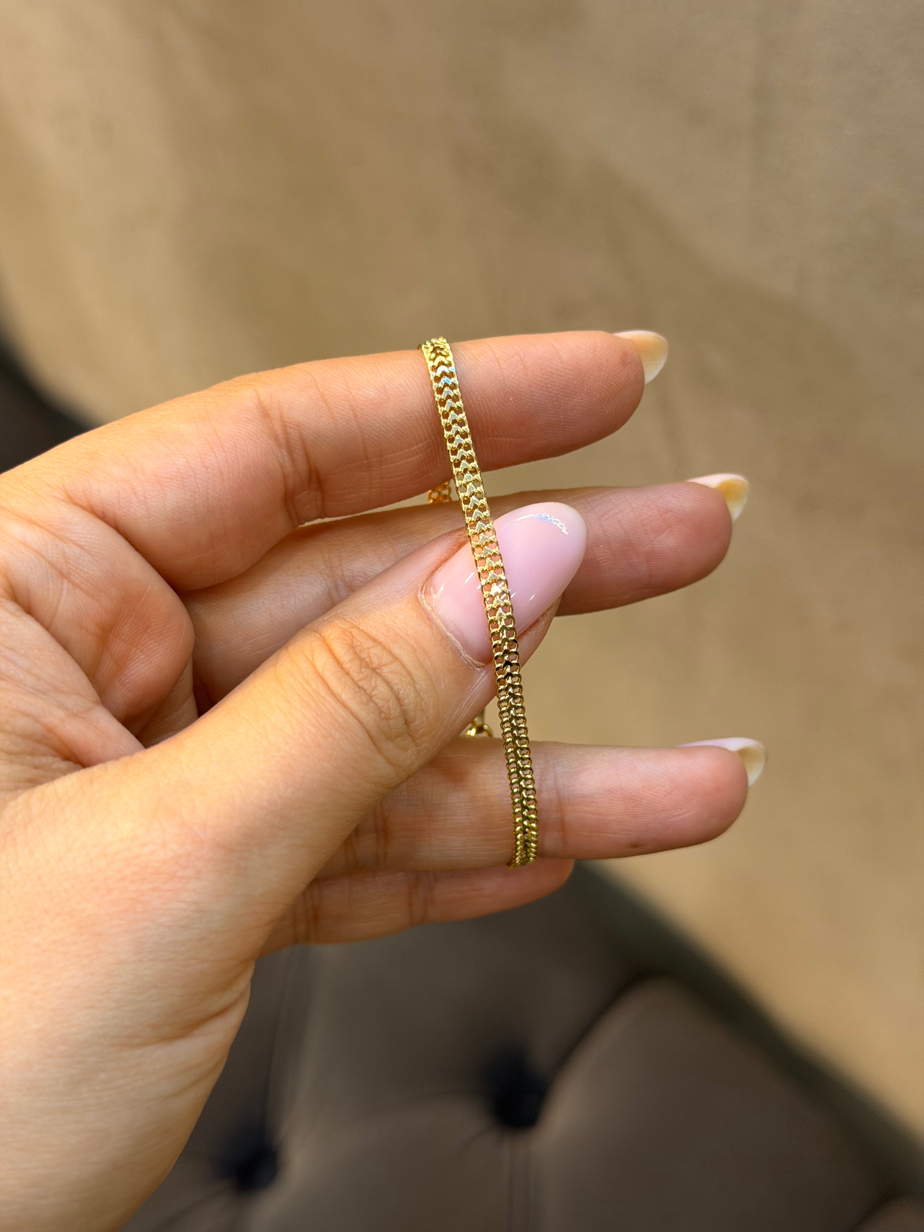 Xuping Seri 14k Altın Kaplama Zincir Bileklik Ürün ikincil görseli