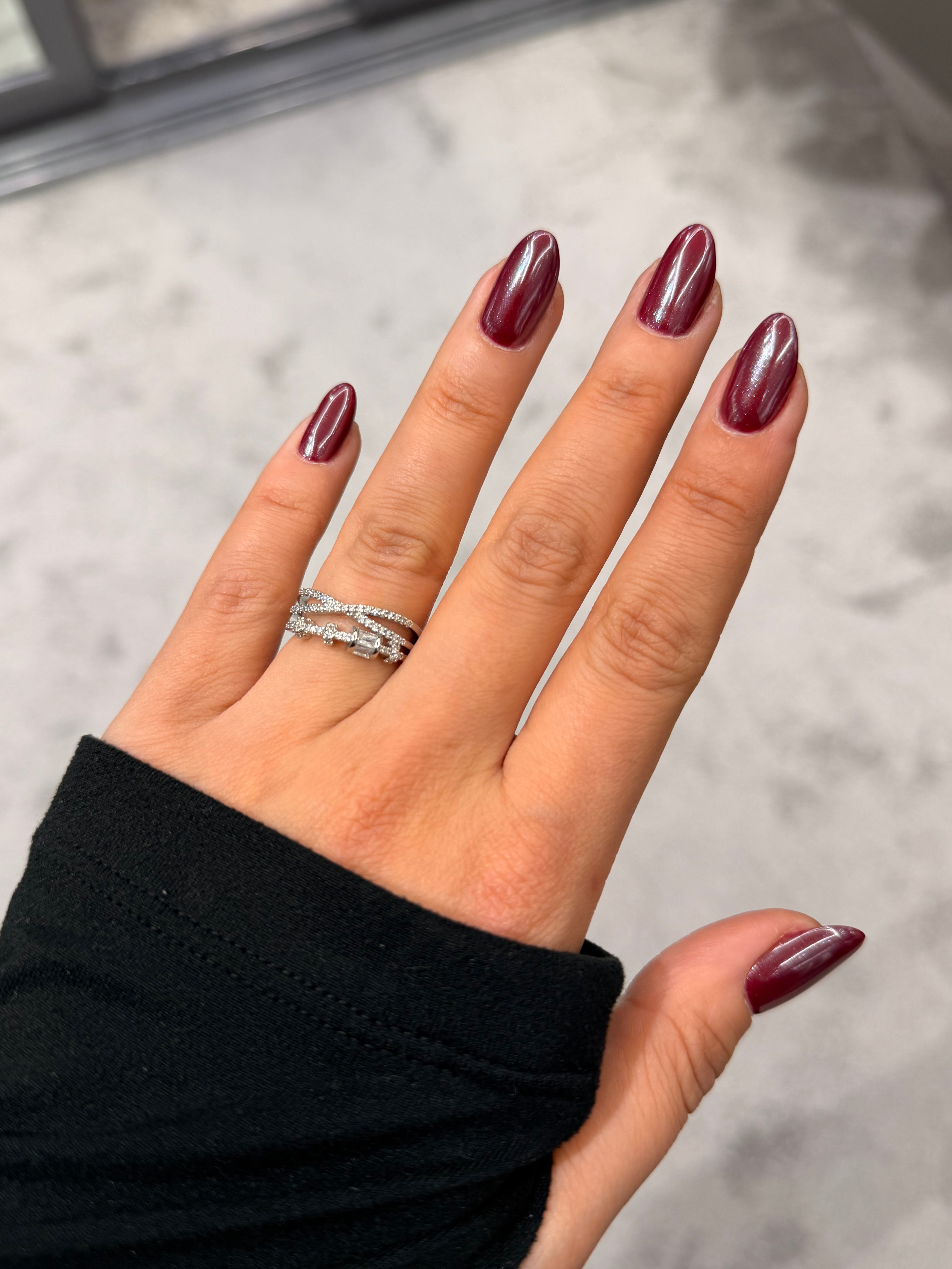 Çapraz Pırlanta Taş Model Ayarlanabilir Gold Yüzük Ürün ana görseli