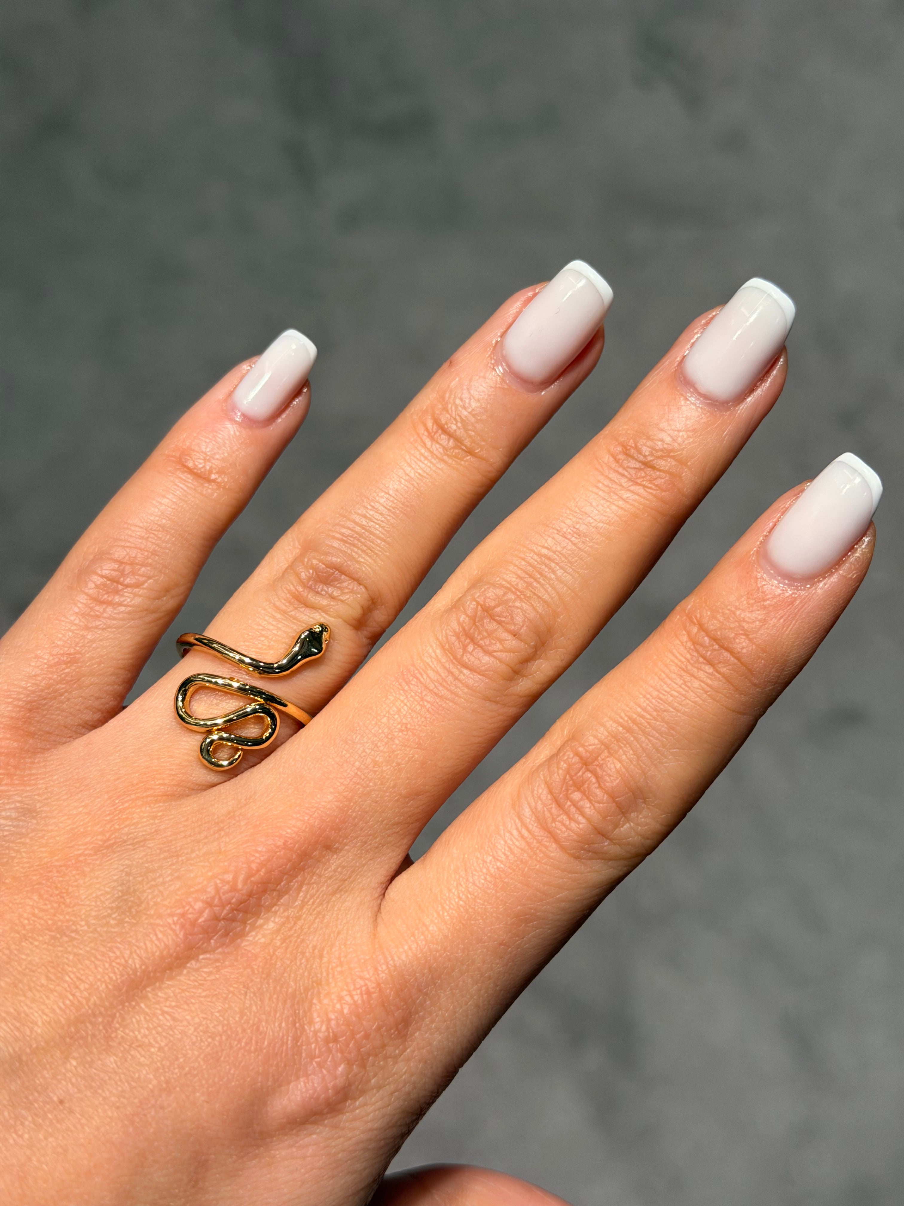 Yılan Model Tasarım Ayarlanabilir Yüzük Gold