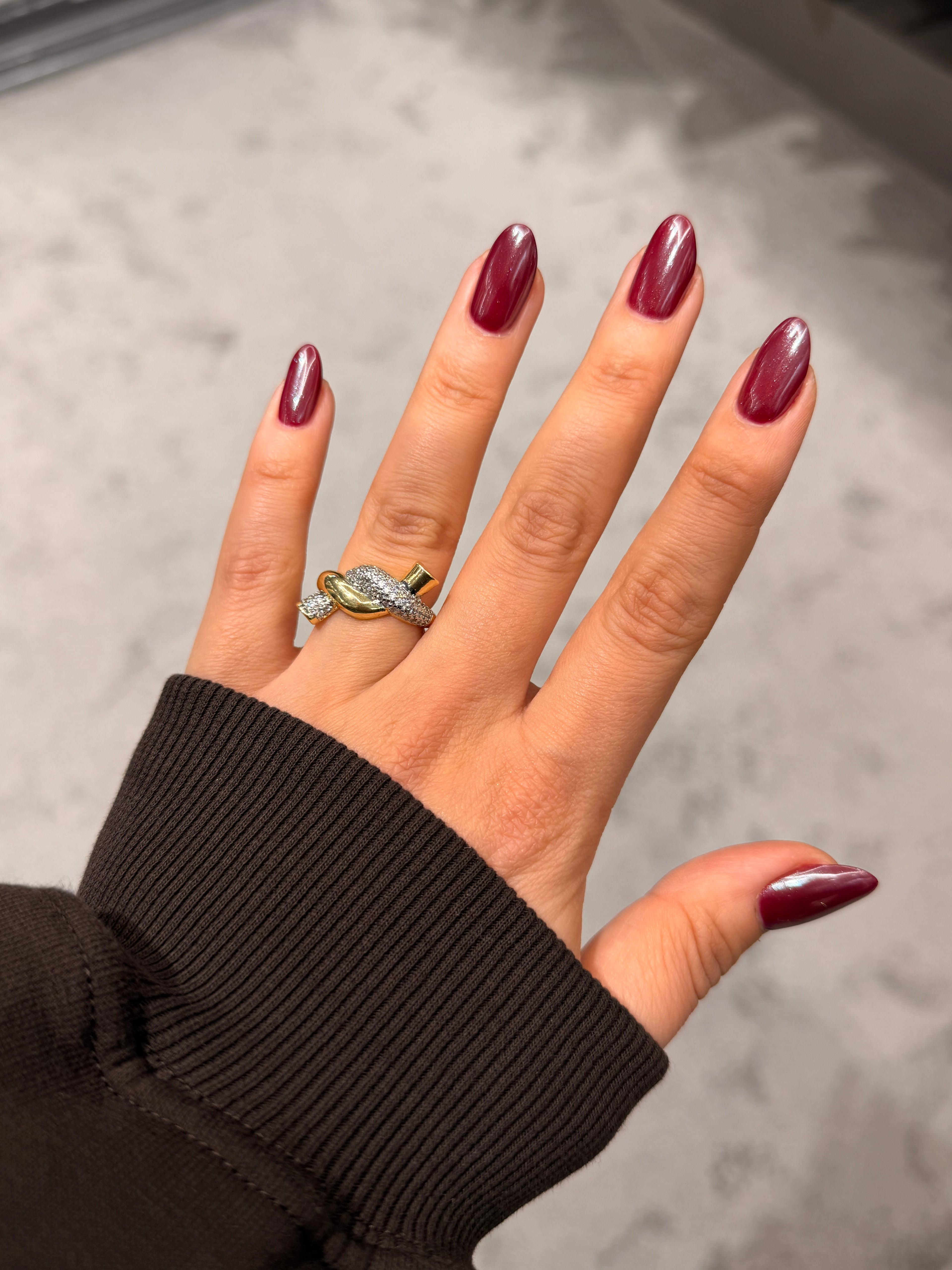 Düğüm Model Ayarlanabilir Gold Silver Yüzük