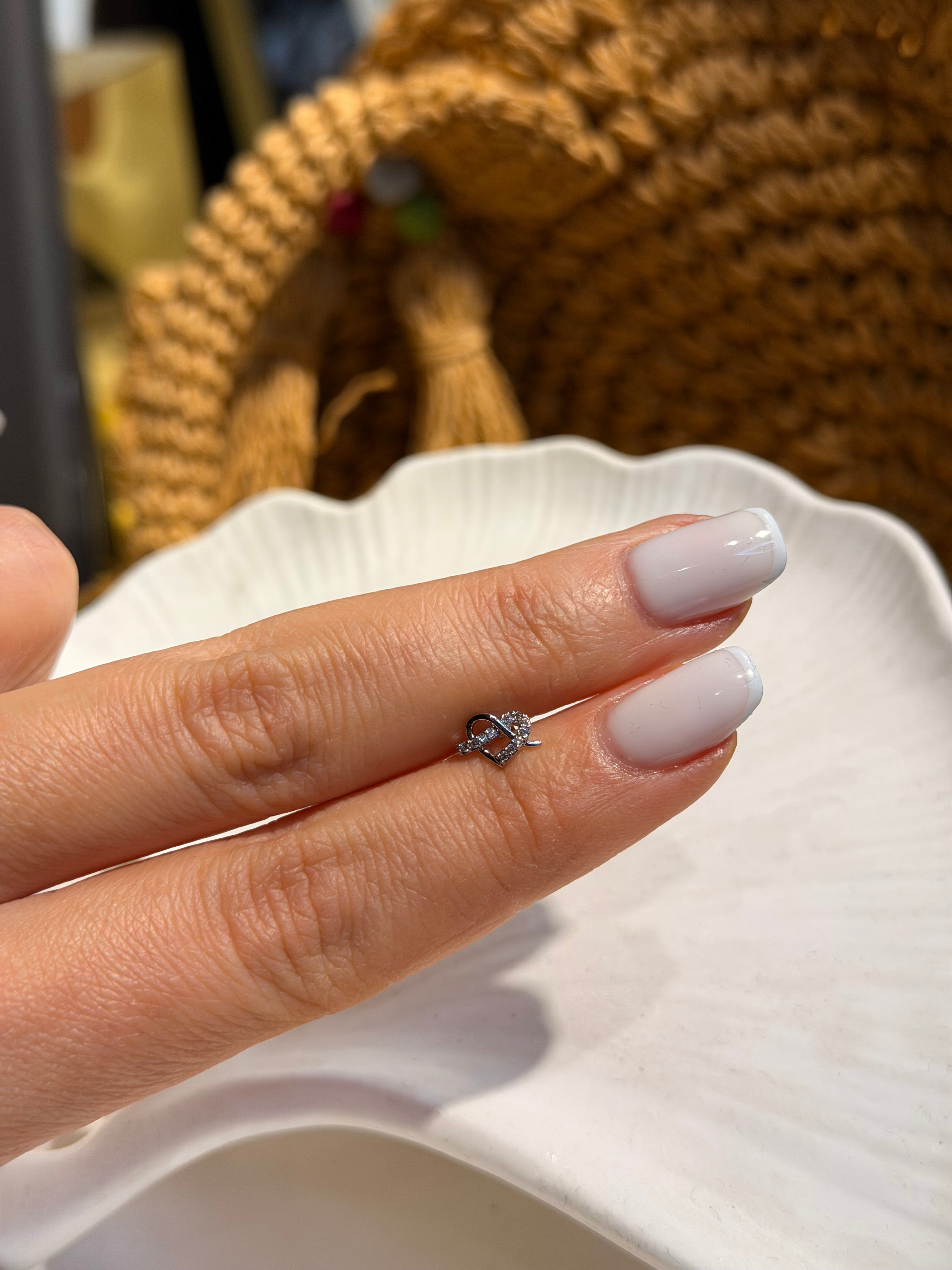 Kalp Model Cerrahi Piercing Silver