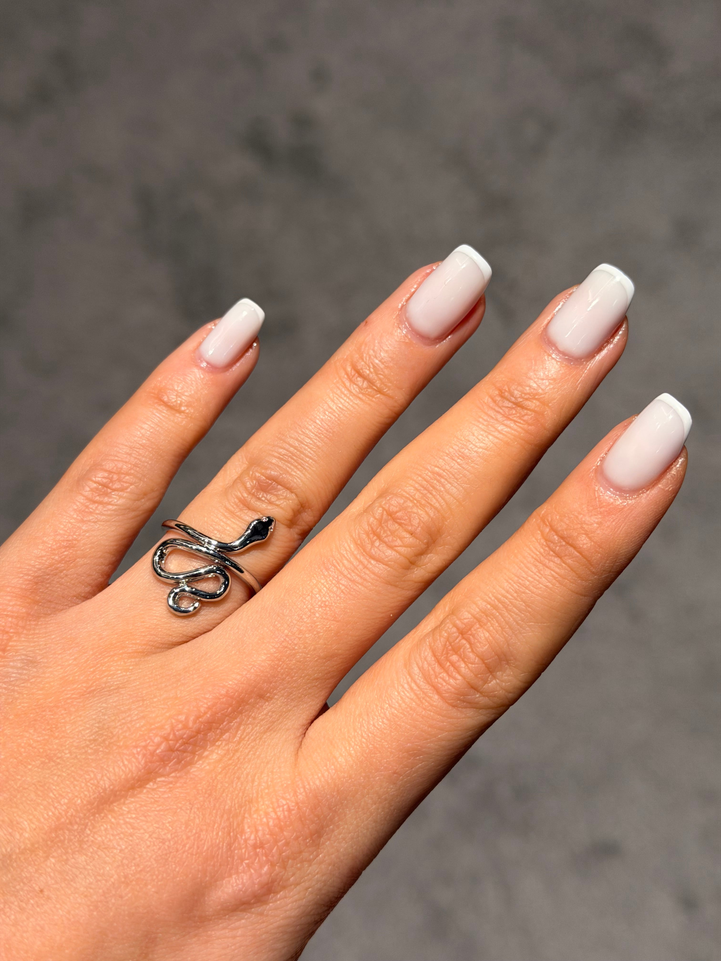 Yılan Model Tasarım Ayarlanabilir Yüzük Silver Ürün ana görseli