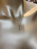 Vintage Baget Pırlanta Taş Kolye