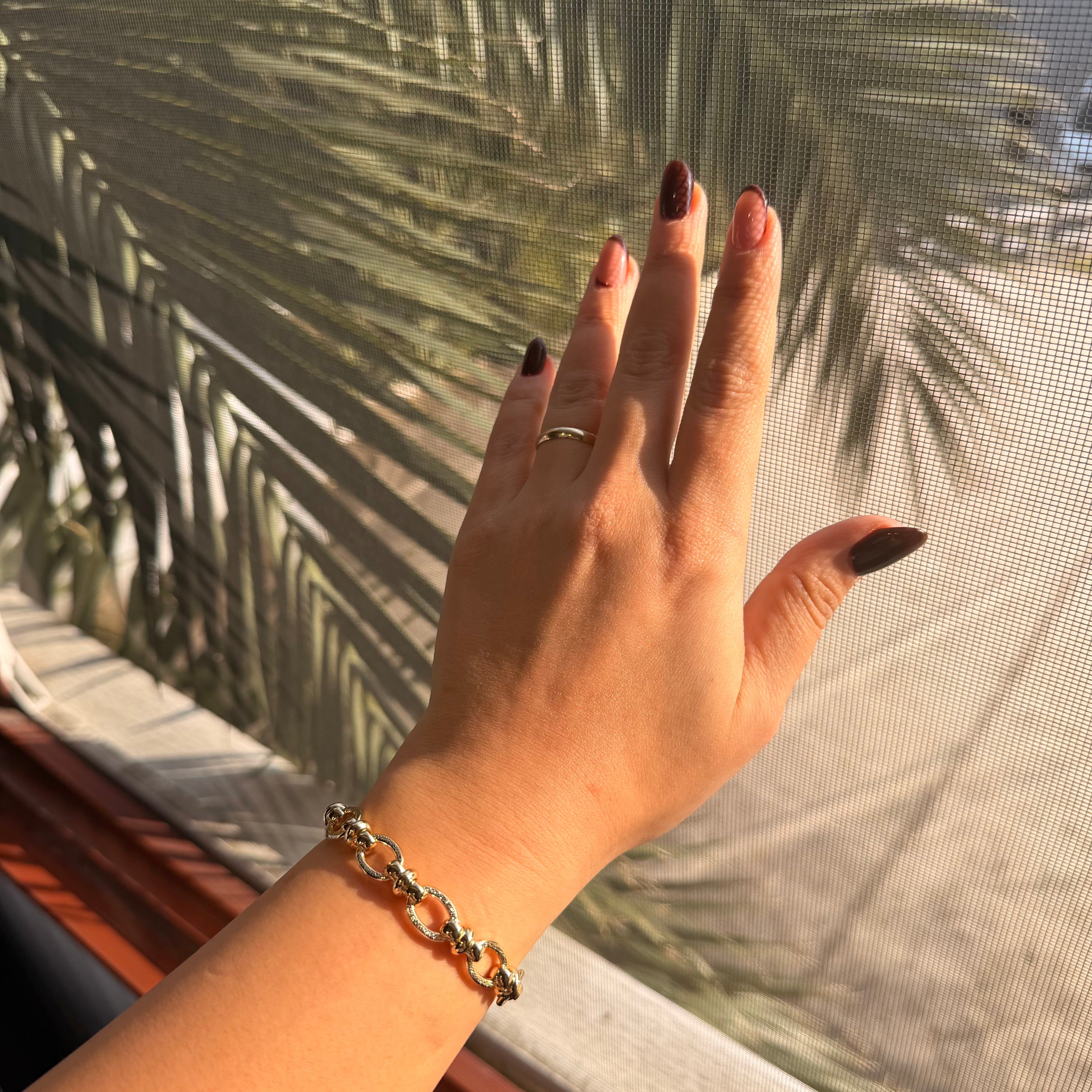 Xuping Seri Altın Kaplama Halat Model Bileklik Ürün ikincil görseli