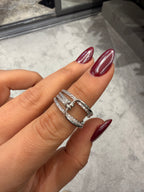 Kemer Model Tasarım Ayarlanabilir Silver Yüzük