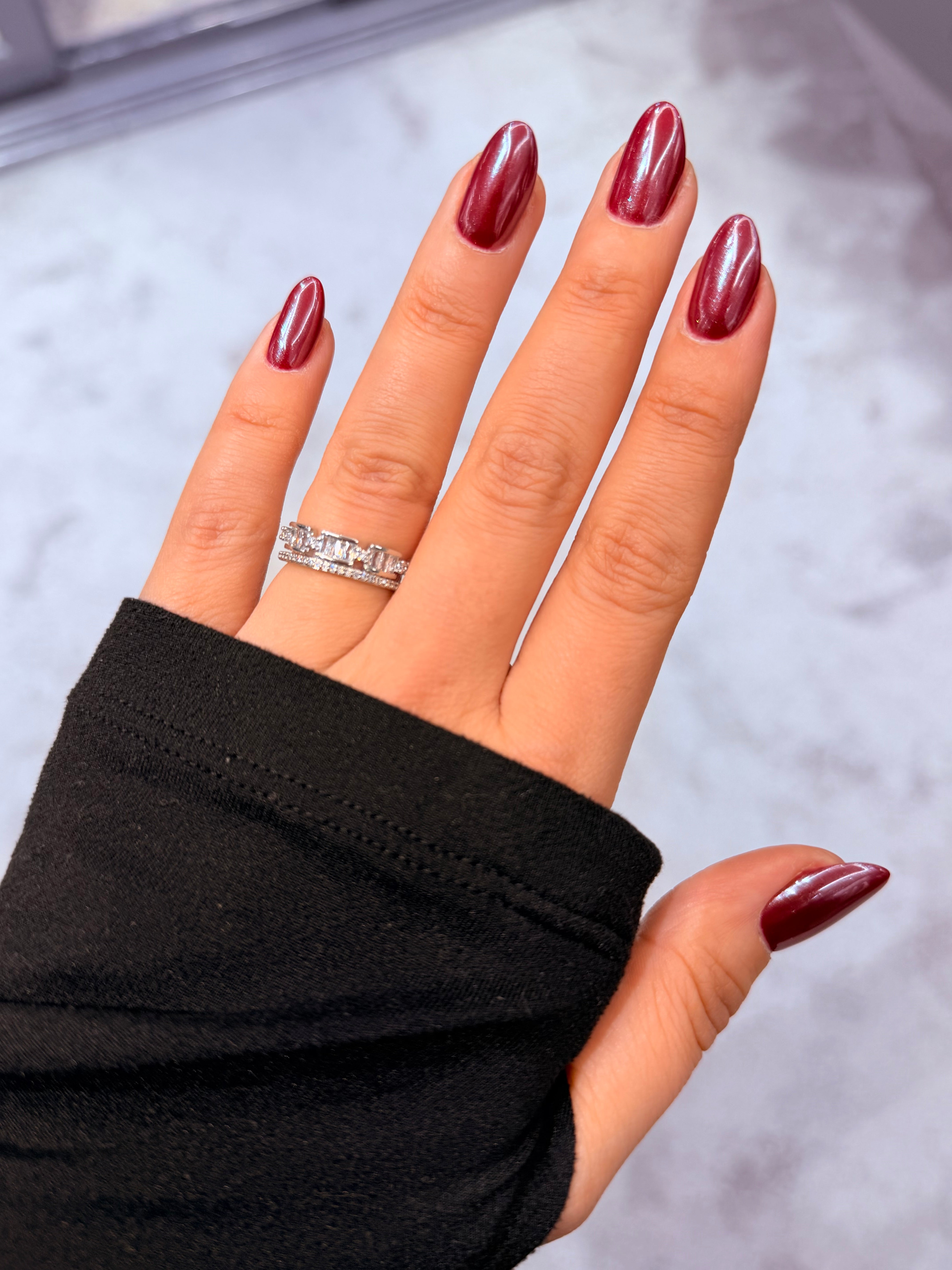 Zarif Pırlanta Taş Detaylı Silver Ayarlanabilir Yüzük Ürün ana görseli