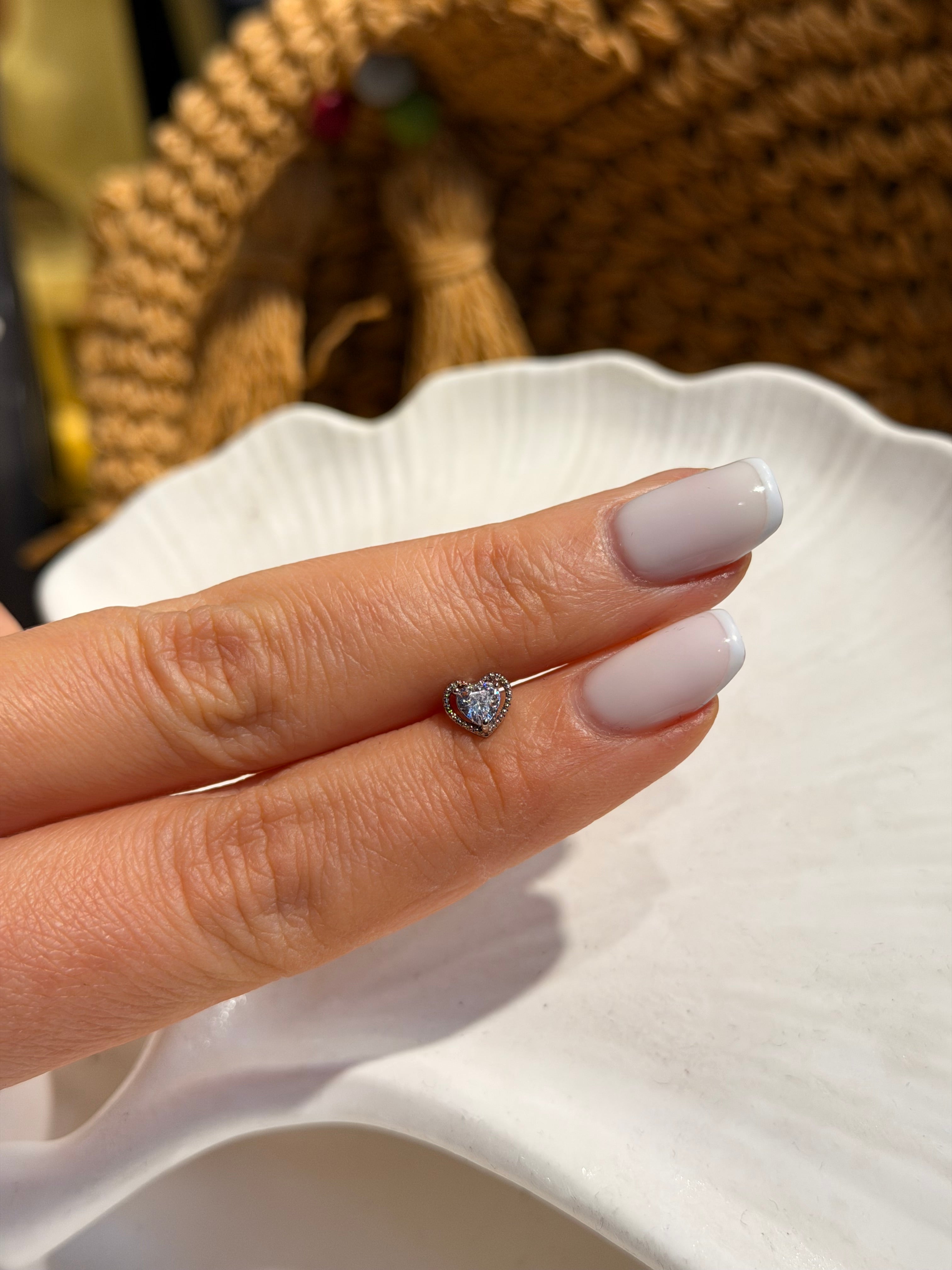 Kalp Model Cerrahi Piercing Silver