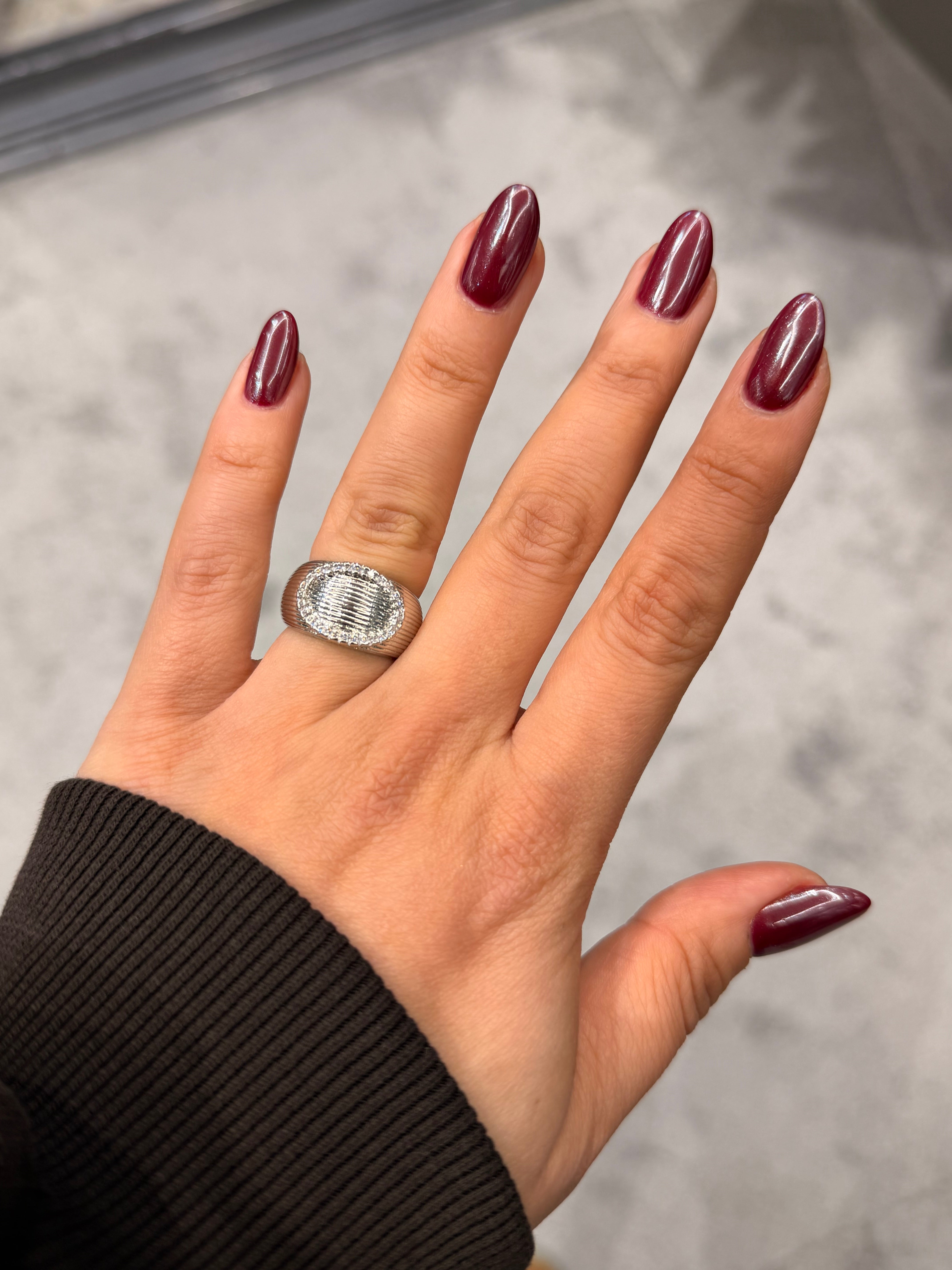 Kalın Tasarım Ayarlanabilir Silver Yüzük Ürün ikincil görseli