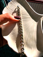 Xuping Seri Altın Gümüş Pırlanta Taşlı Balık Sırtı Bileklik