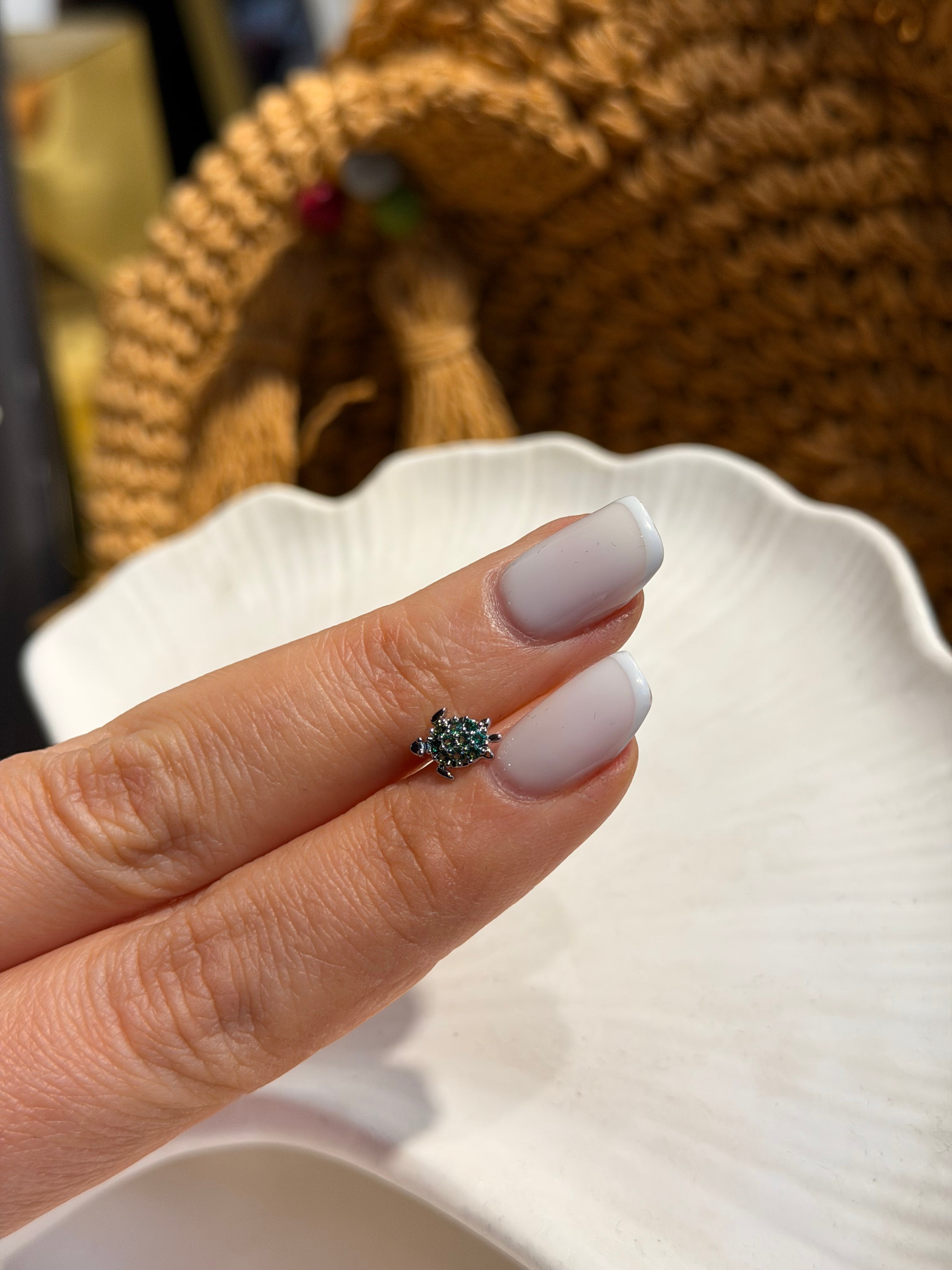 Kaplumbağa Model Cerrahi Piercing Silver Ürün ana görseli