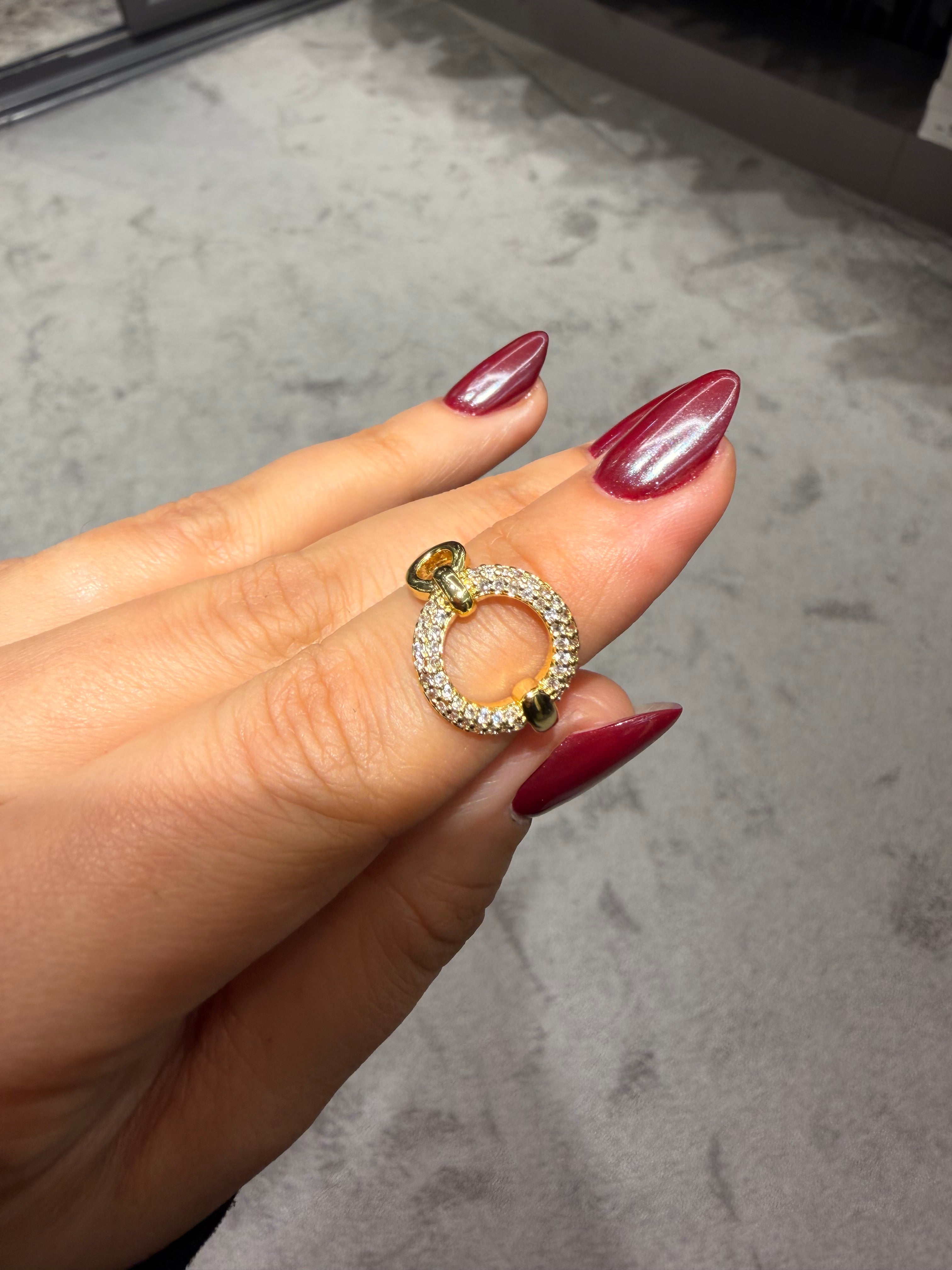 Modern Tasarım Gold Çember Ayarlanabilir Yüzük Ürün ikincil görseli